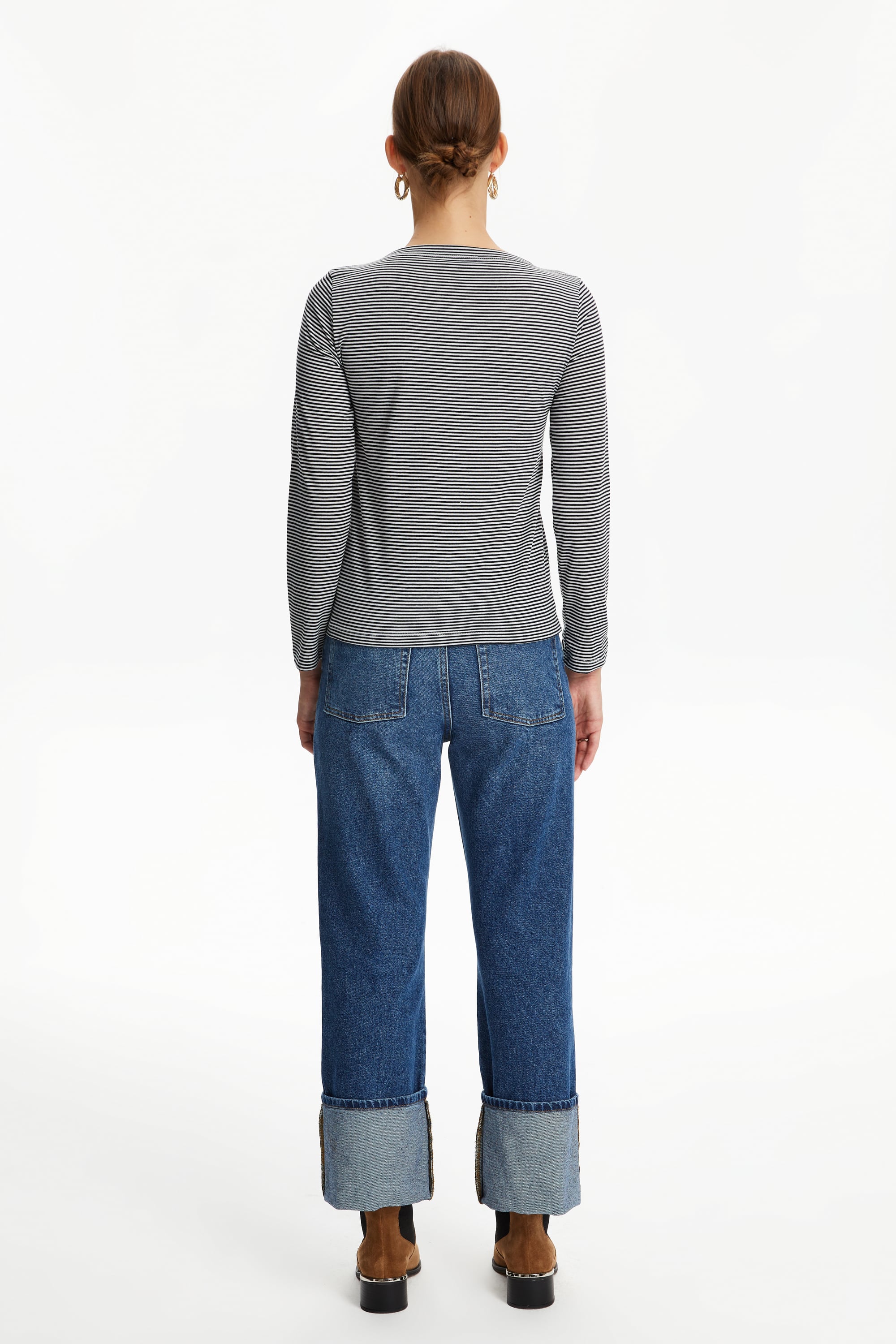 ÇİZGİLİ UZUN KOLLU T-SHIRT