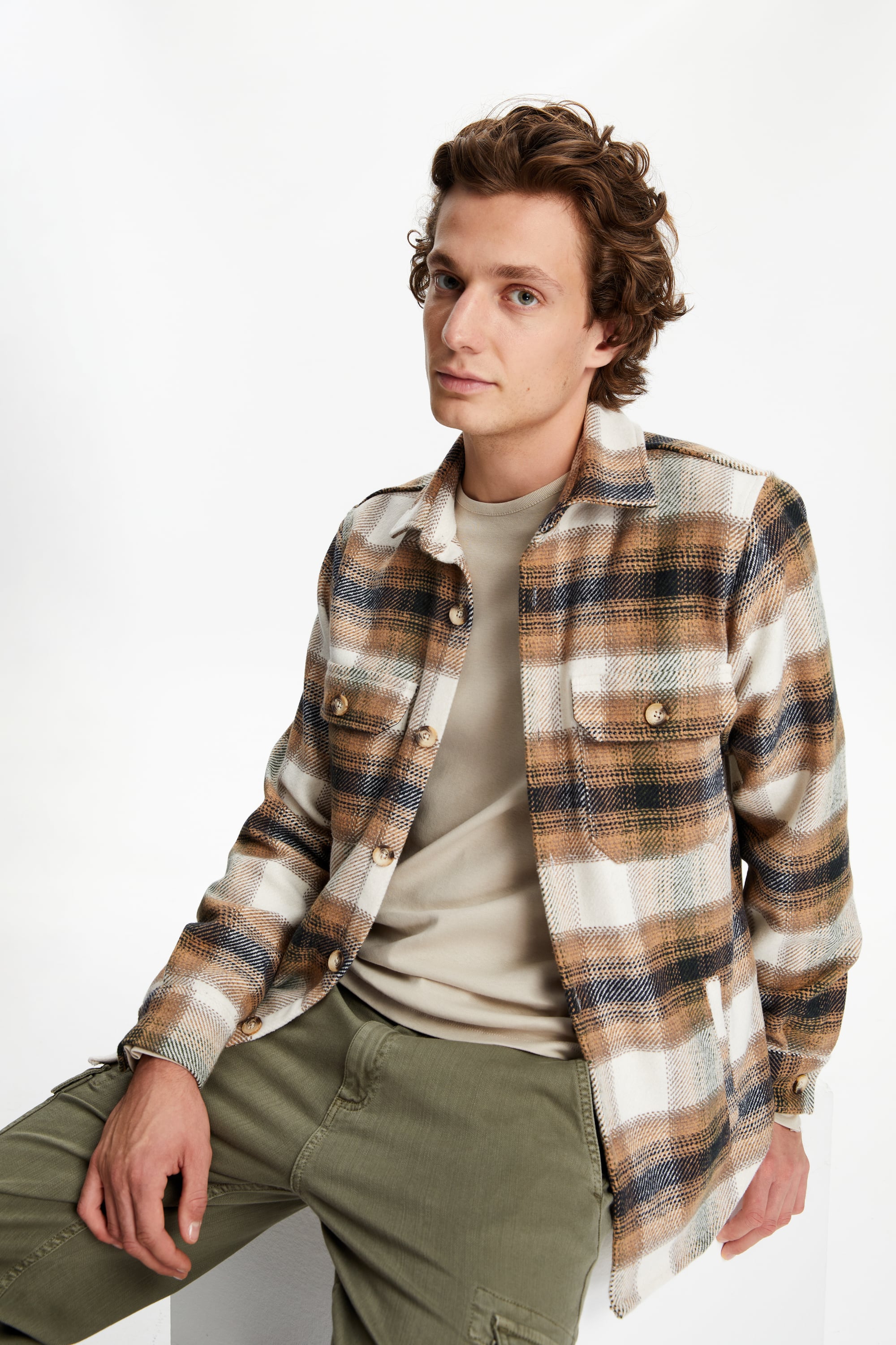 YÜN KARIŞIMLI EKOSELİ CEKET GÖMLEK