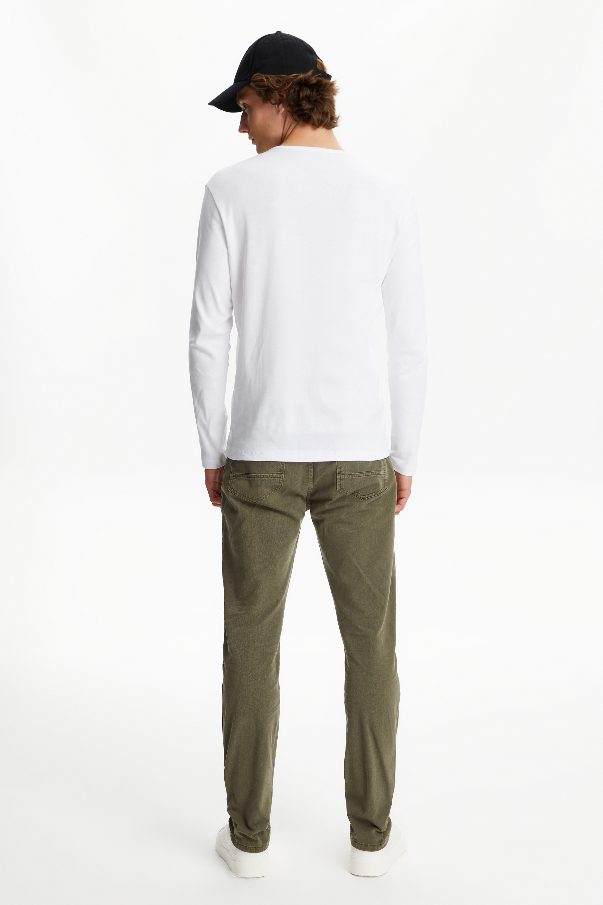 BİSİKLET YAKA UZUN KOLLU T-SHIRT