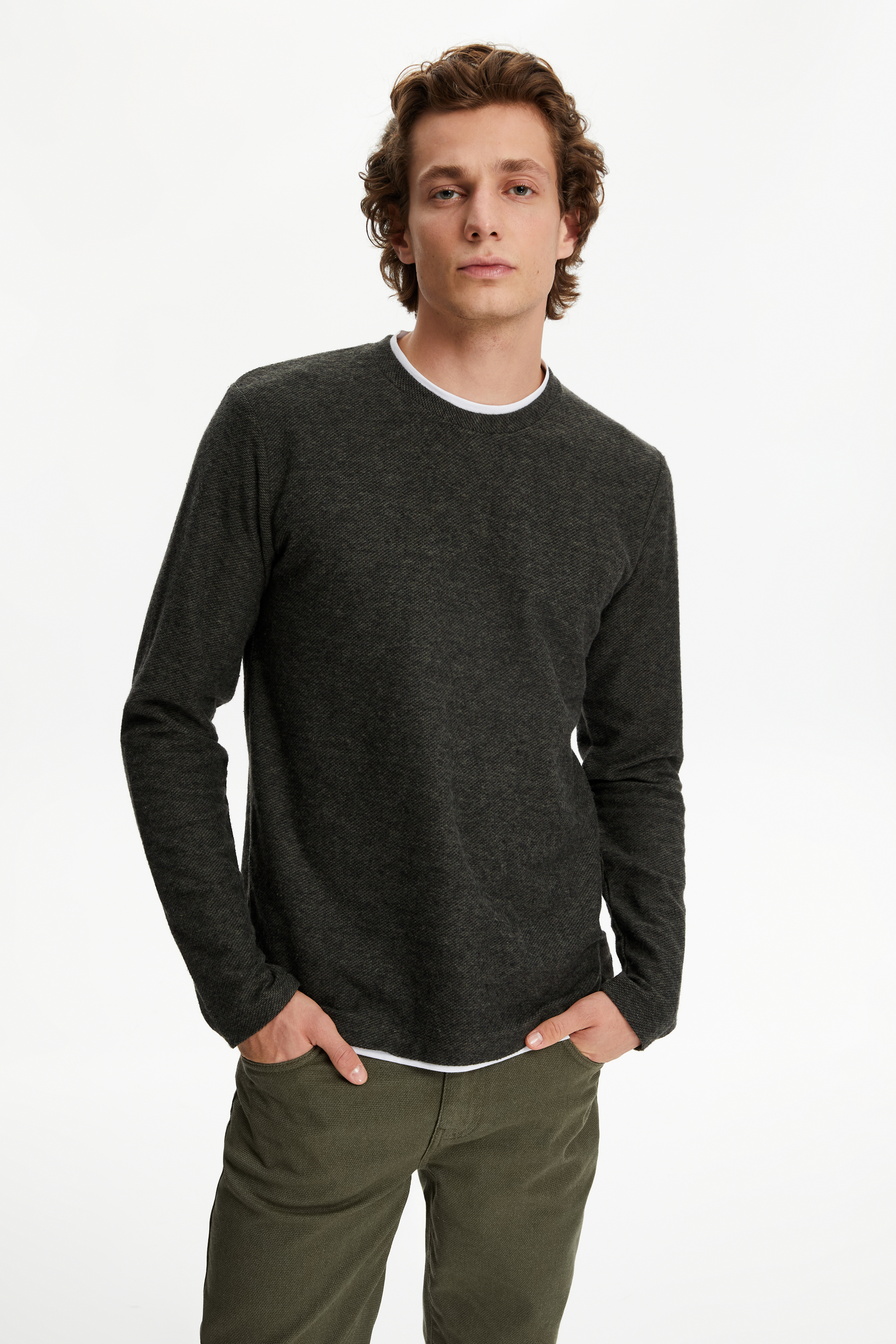 BİSİKLET YAKA SWEATSHIRT