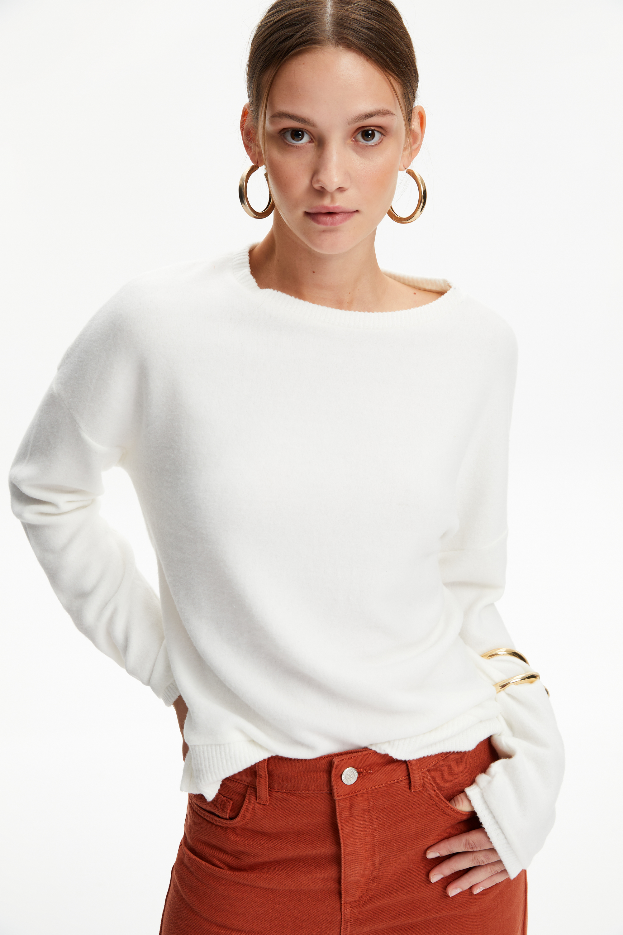 BİSİKLET YAKA TRİKO KAZAK