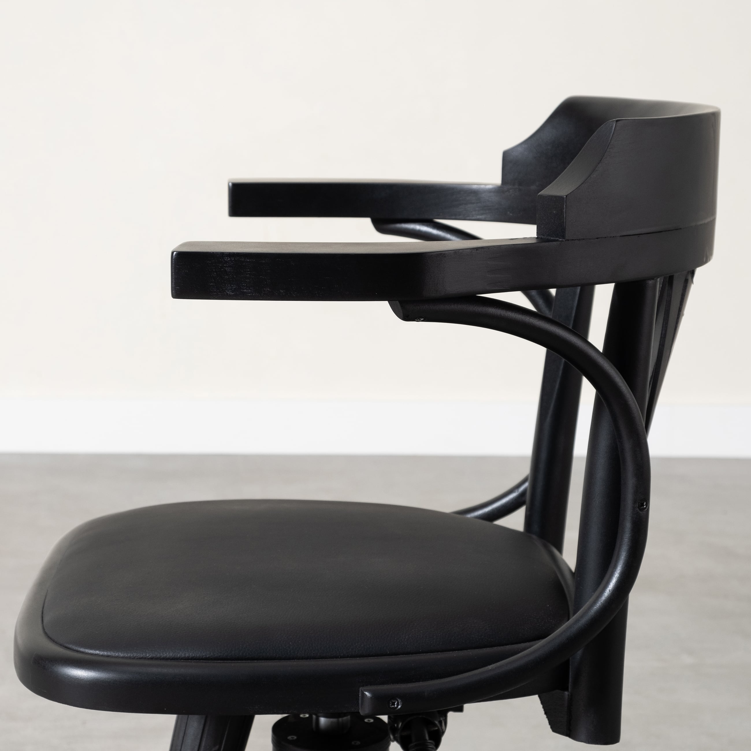 ORION MASİF AHŞAP ÇALIŞMA SANDALYESİ SİYAH