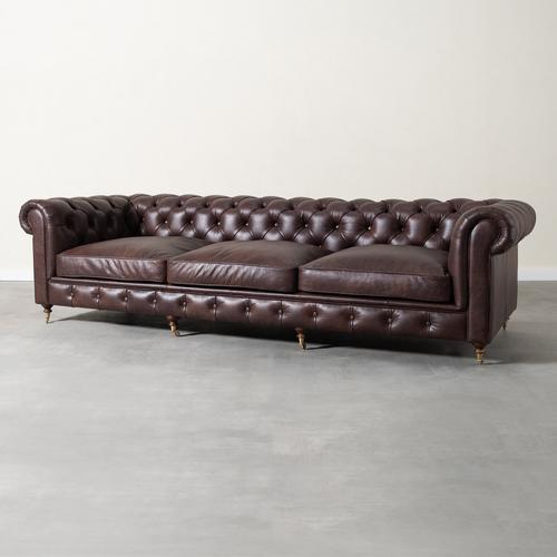  CHESTER KIZIL KAHVE DÖRTLÜ DERİ KOLTUK