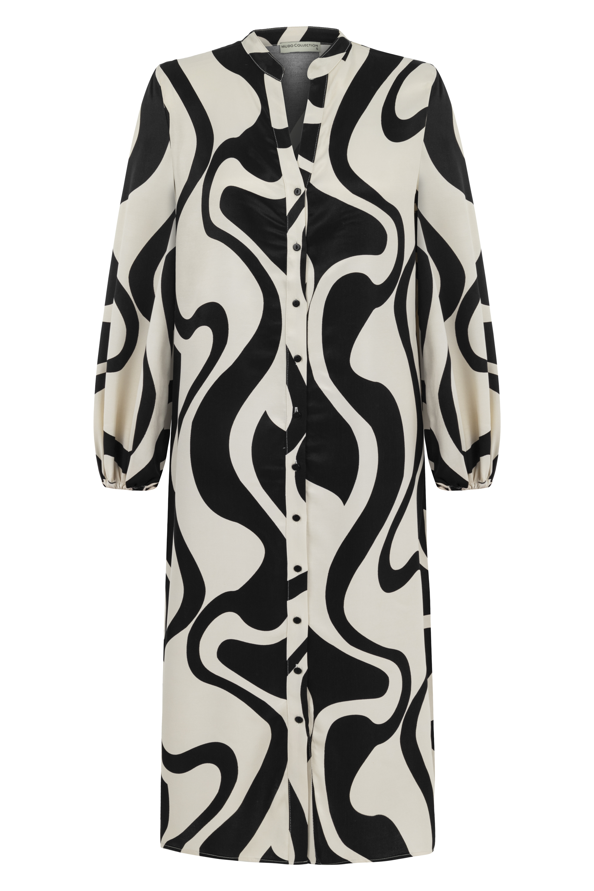 DESENLİ MİDİ GÖMLEK ELBİSE