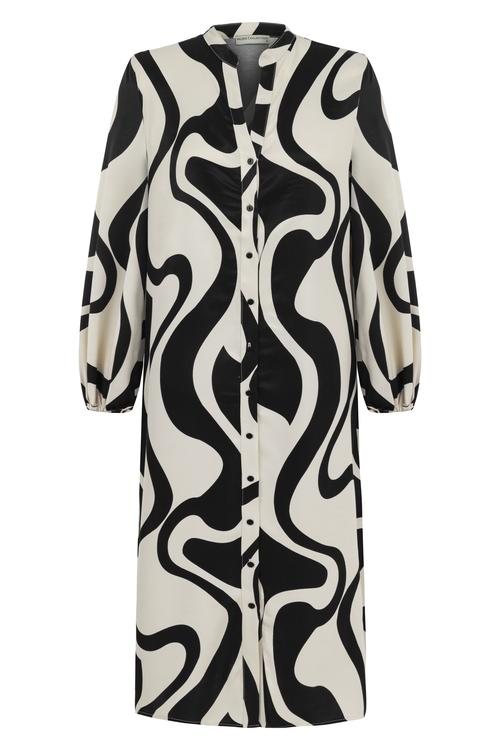  DESENLİ MİDİ GÖMLEK ELBİSE