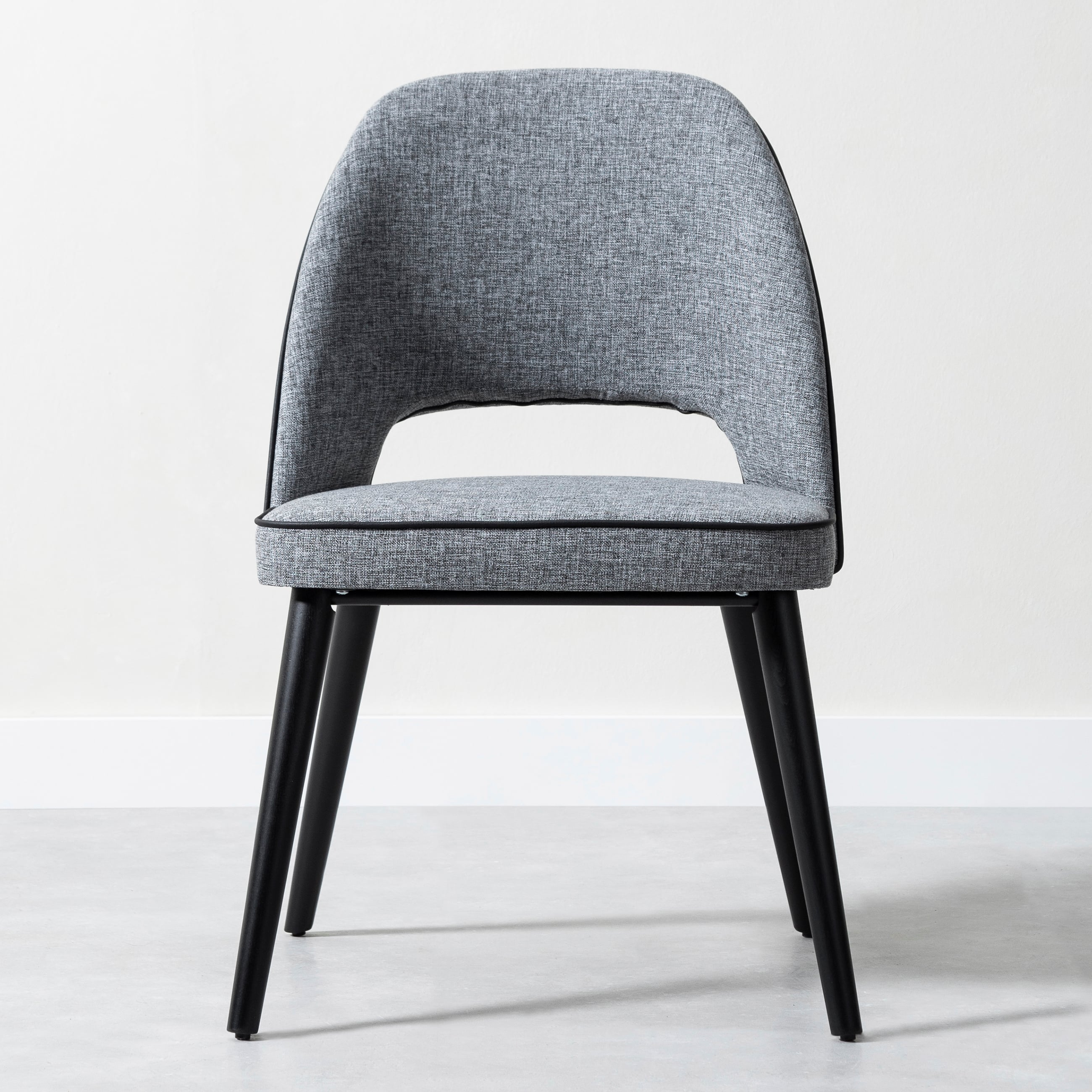 SPRING MASİF AHŞAP KUMAŞ SANDALYE GRİ