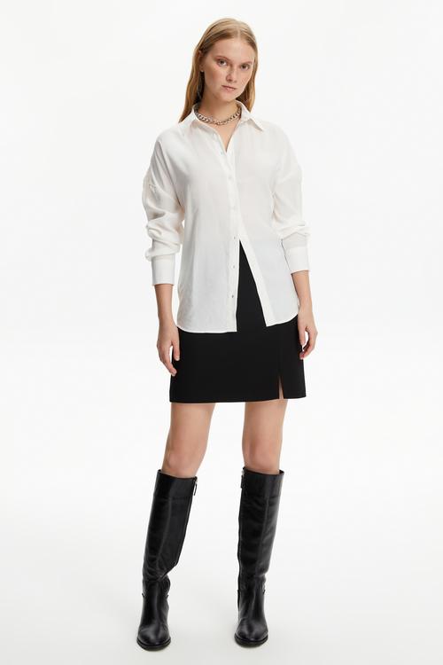  MODAL KARIŞIMLI OVERSIZE GÖMLEK