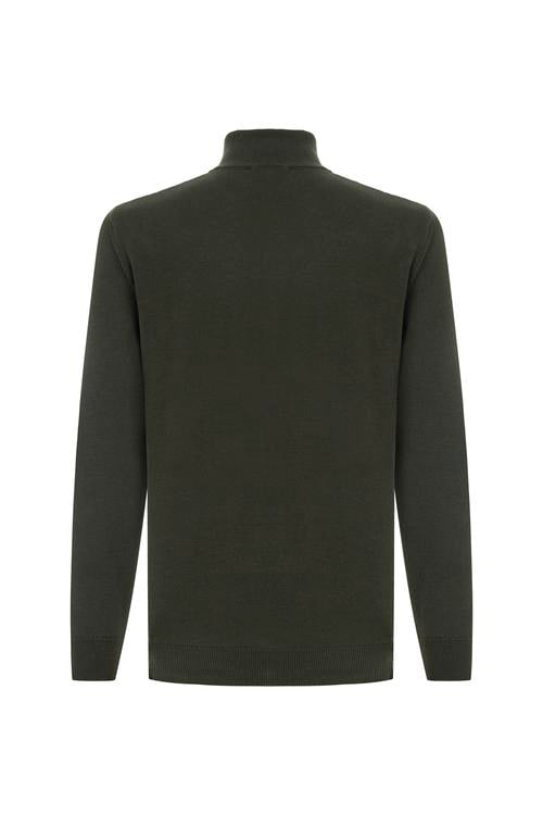  DİK YAKA YARIM FERMUARLI KAZAK