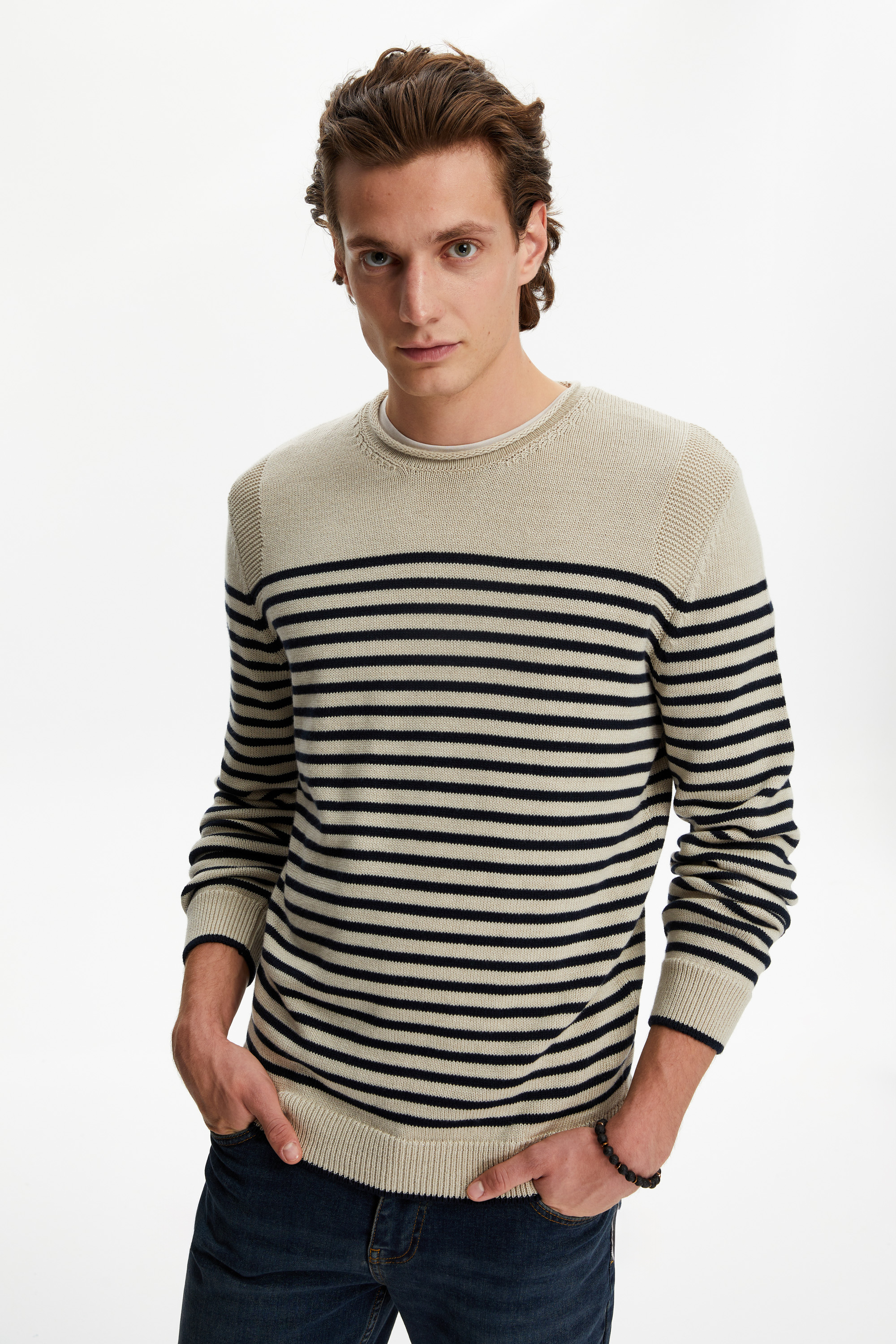 ÇİZGİLİ TRİKO KAZAK