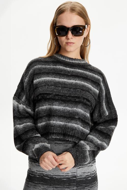  ÇİZGİLİ BİSİKLET YAKA TRİKO KAZAK