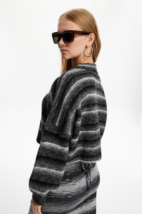  ÇİZGİLİ BİSİKLET YAKA TRİKO KAZAK