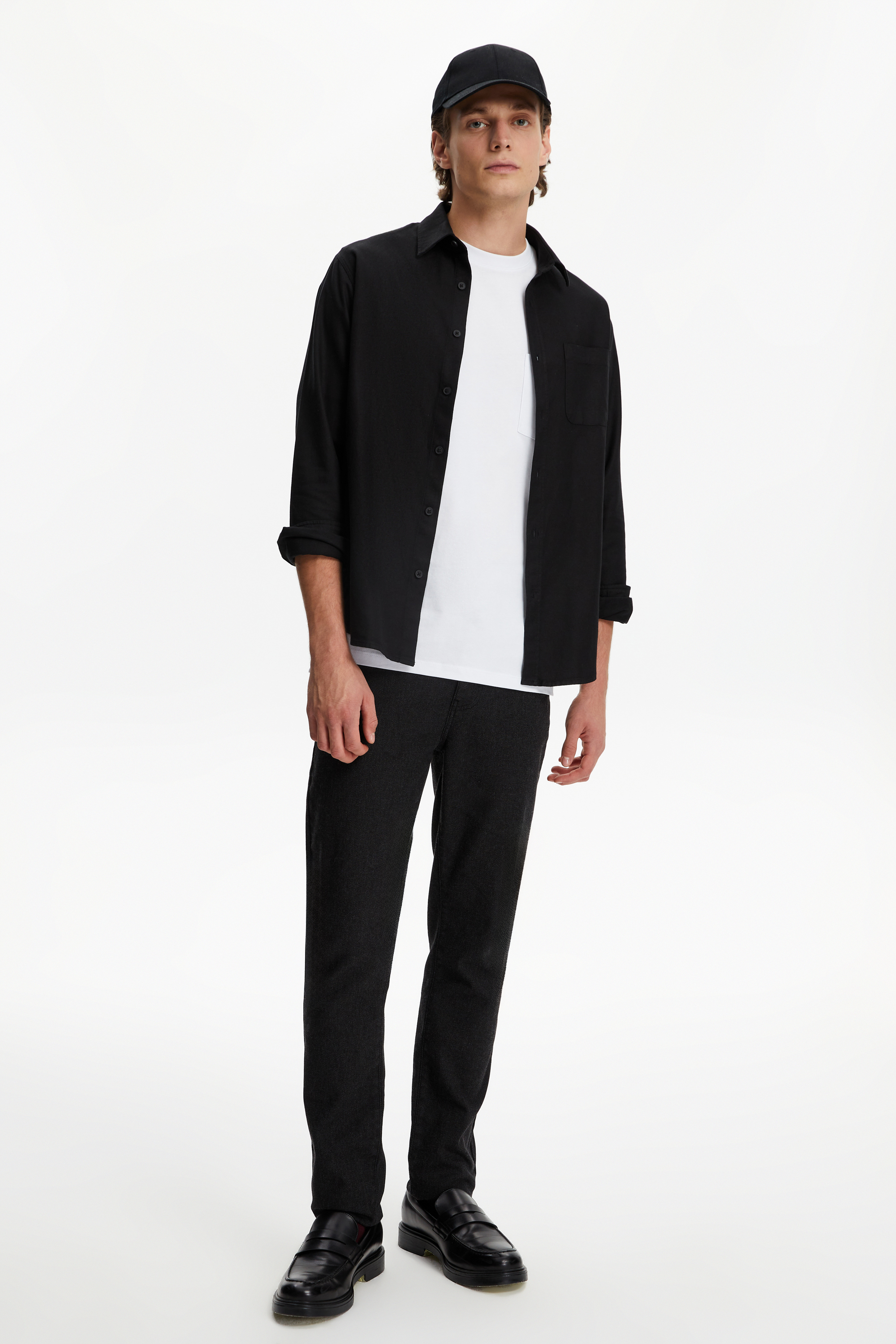 VİSKOZ KARIŞIMLI REGULAR FIT GÖMLEK