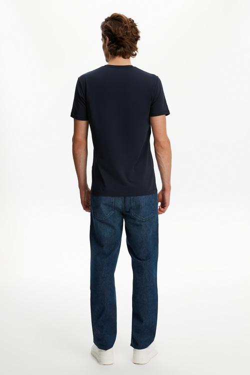  ÇAPA DETAYLI KISA KOLLU T-SHIRT