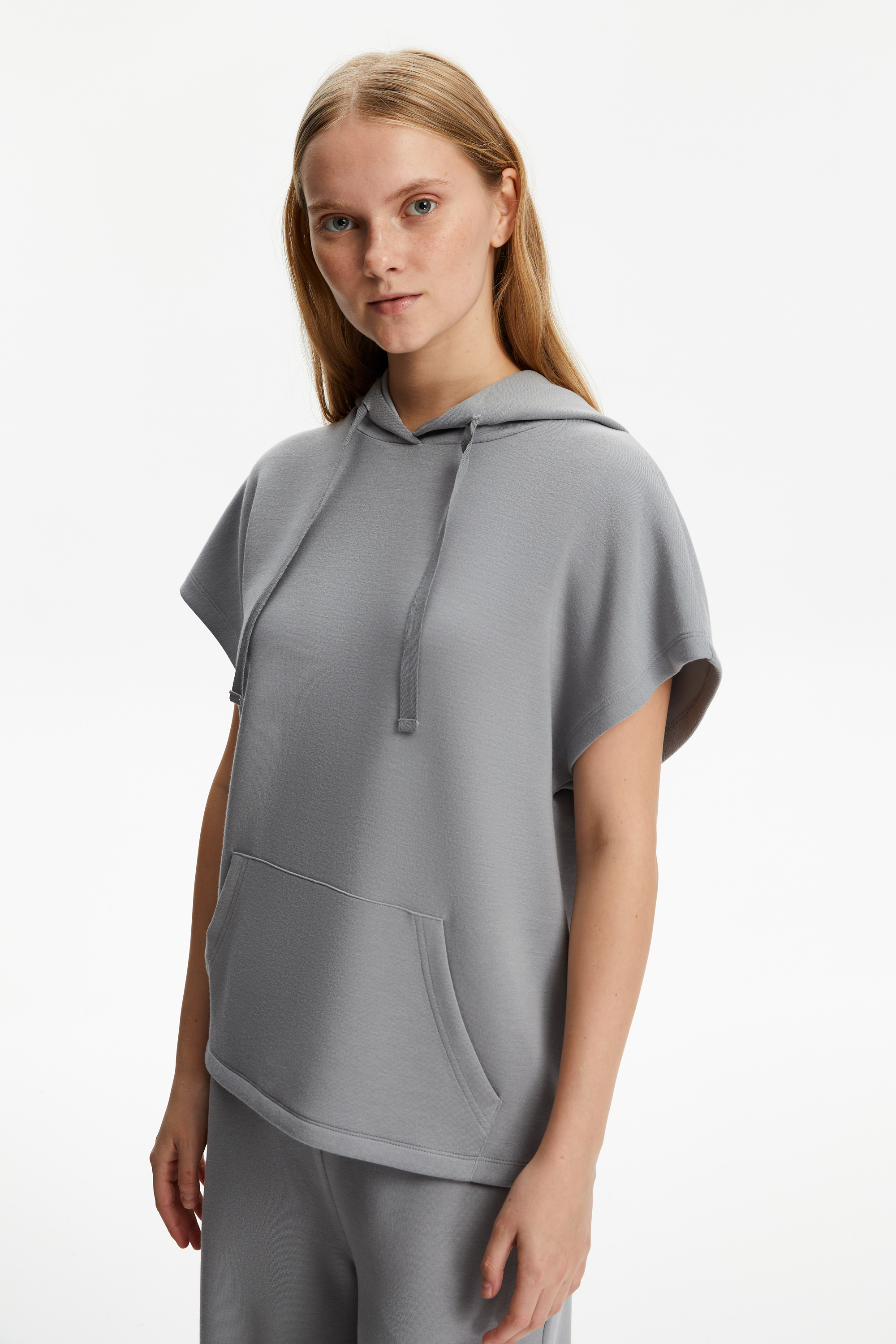 MODAL KARIŞIMLI KISA KOLLU SWEATSHIRT