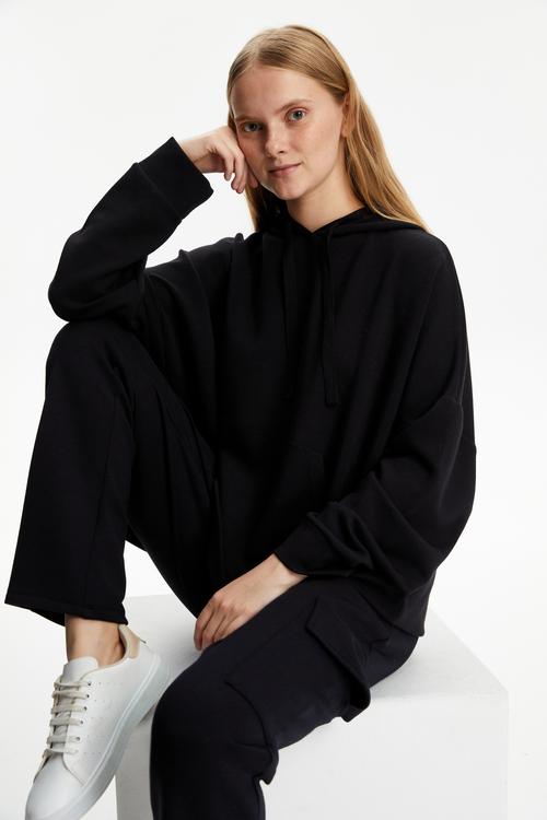  KAPÜŞONLU OVERSIZE SWEATSHIRT