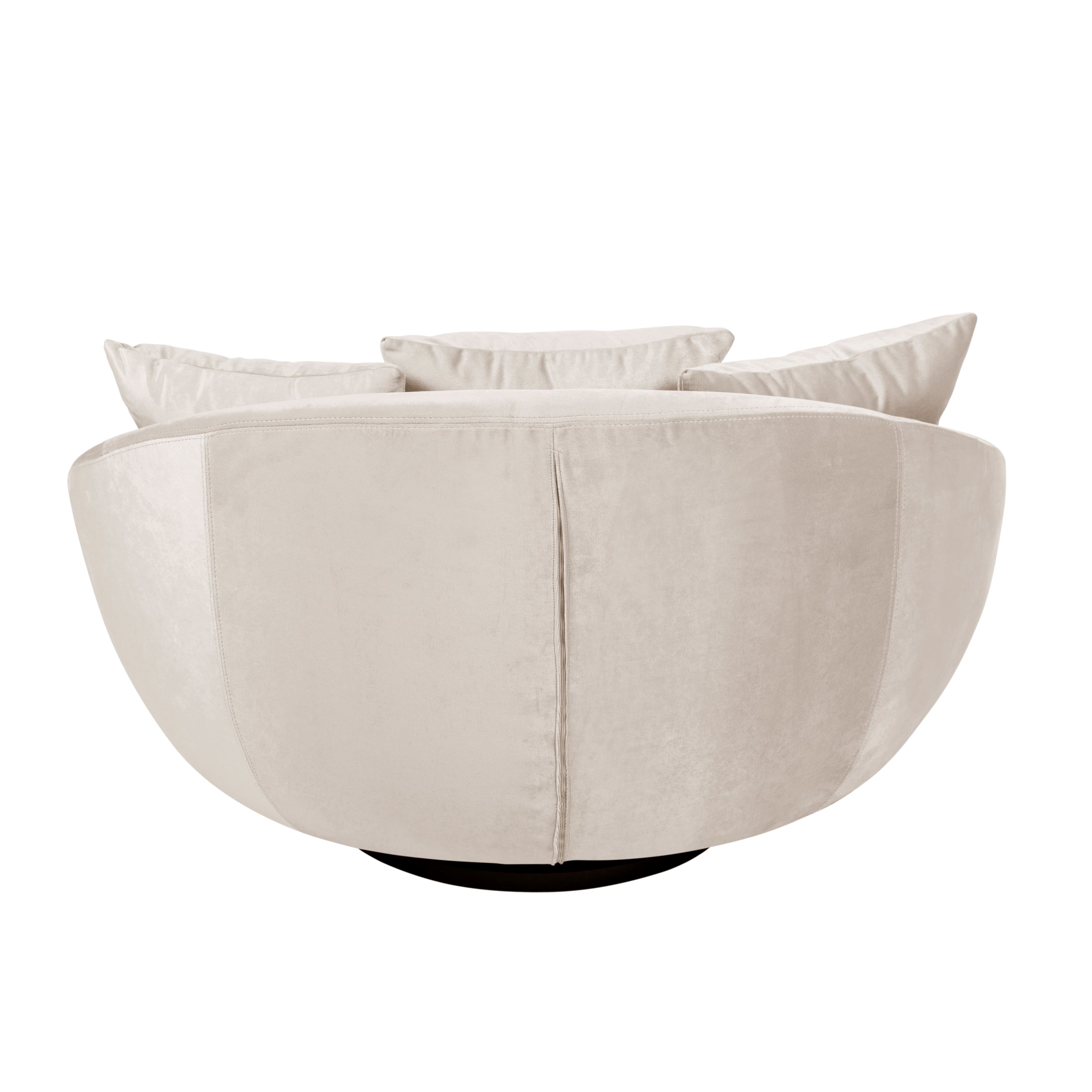 LOVELY AÇIK GRİ KADİFE DÖNER KOLTUK