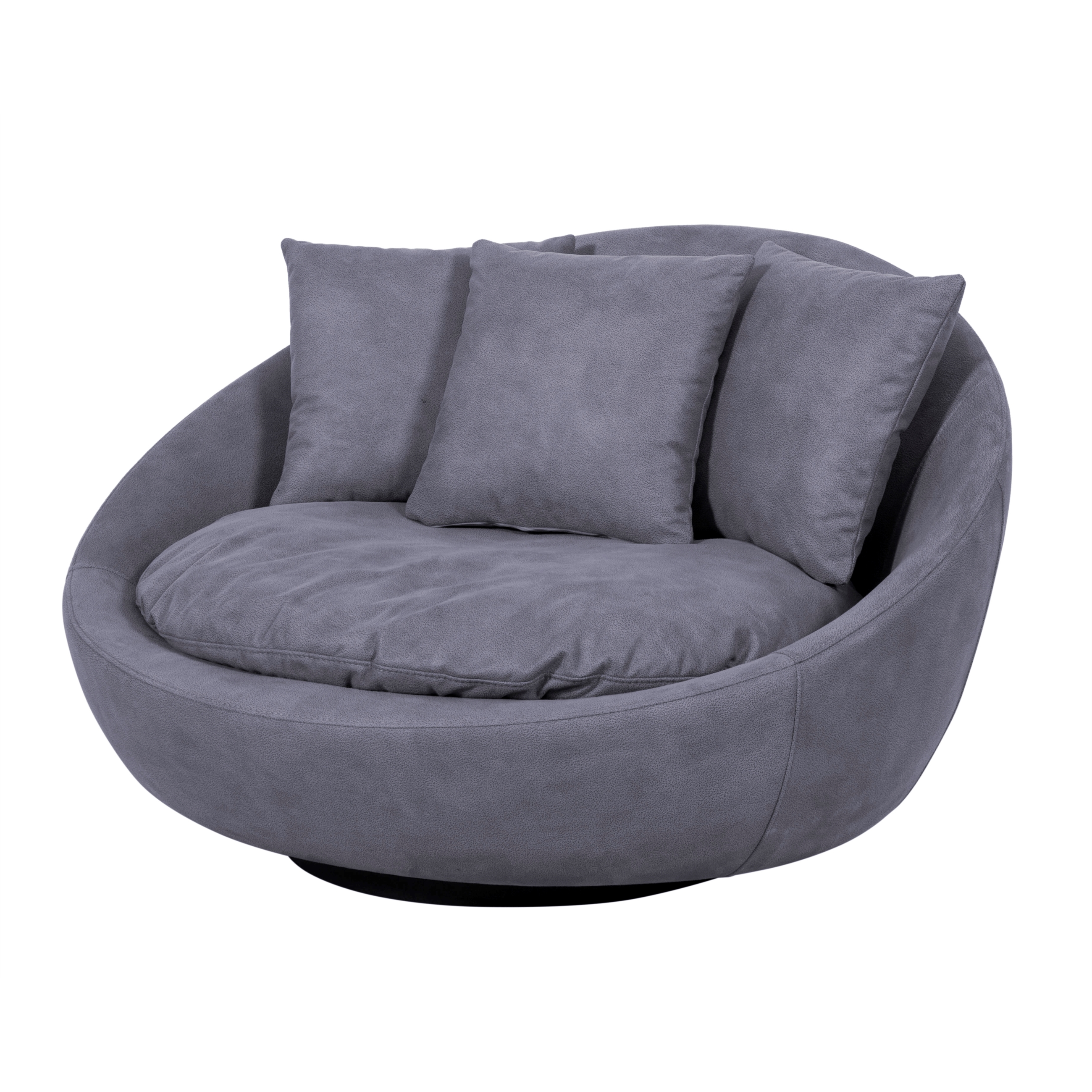 LOVELY MAVİ NUBUK DÖNER KOLTUK