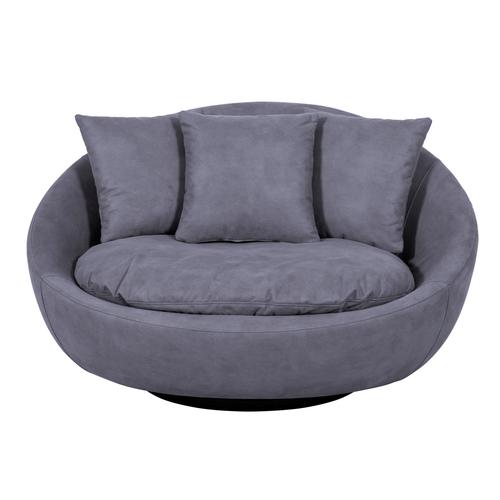  LOVELY MAVİ NUBUK DÖNER KOLTUK