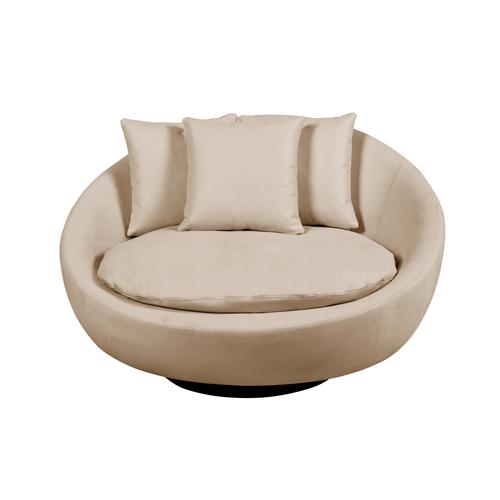  LOVELY BEJ NUBUK DÖNER KOLTUK