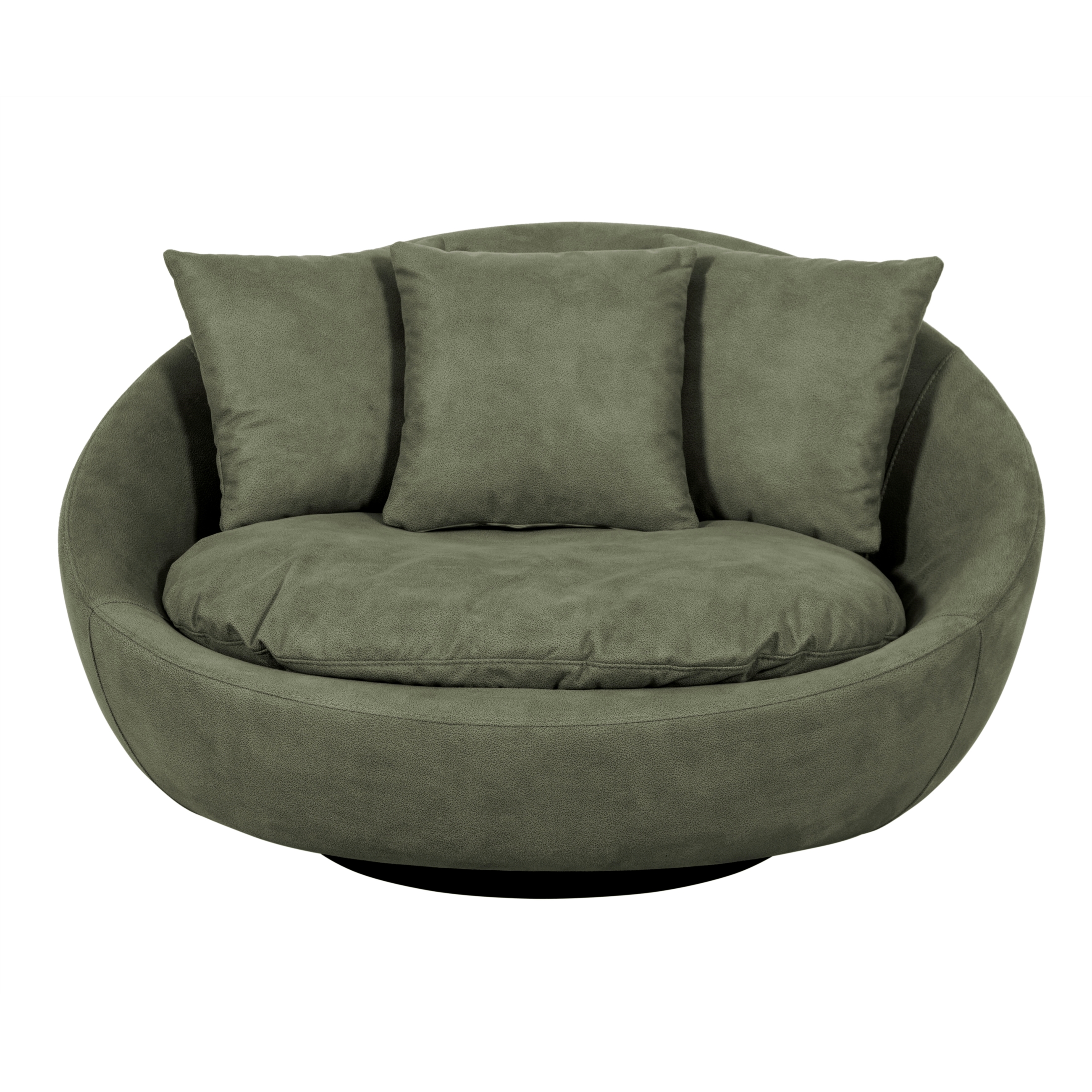 LOVELY YEŞİL NUBUK DÖNER KOLTUK