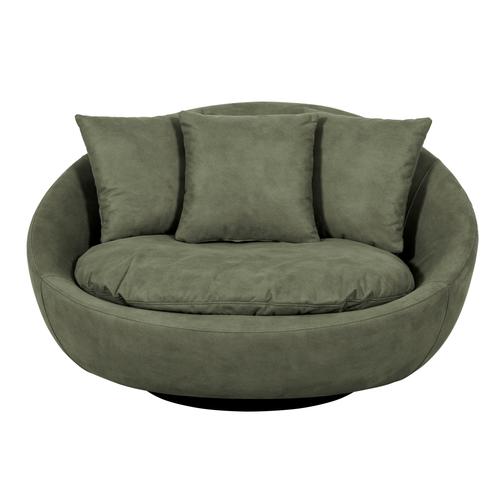  LOVELY YEŞİL NUBUK DÖNER KOLTUK