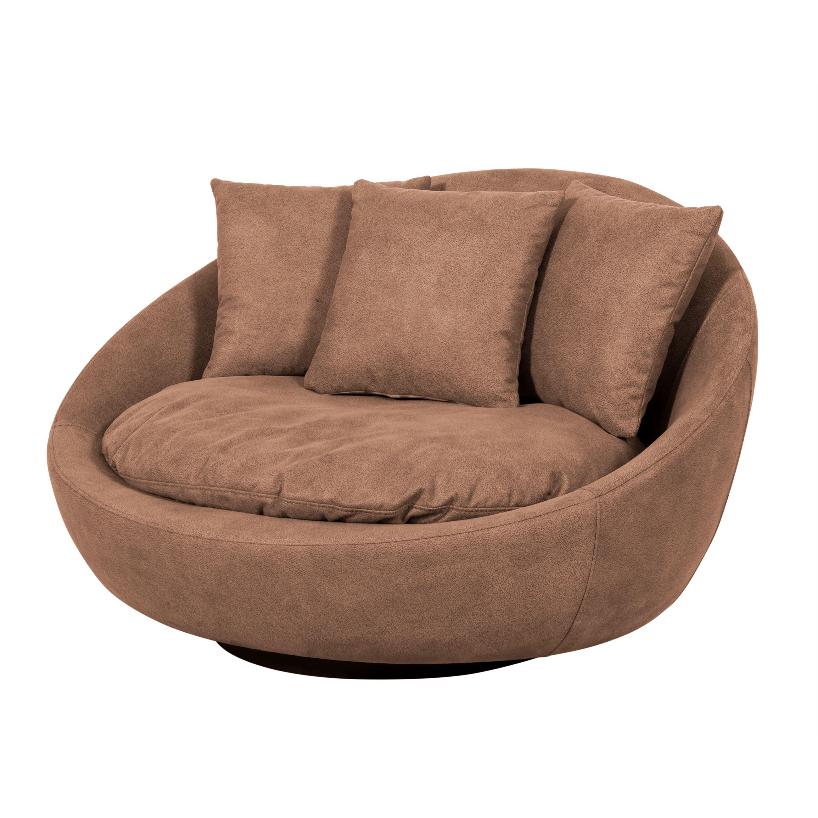 LOVELY KAHVE NUBUK DÖNER KOLTUK