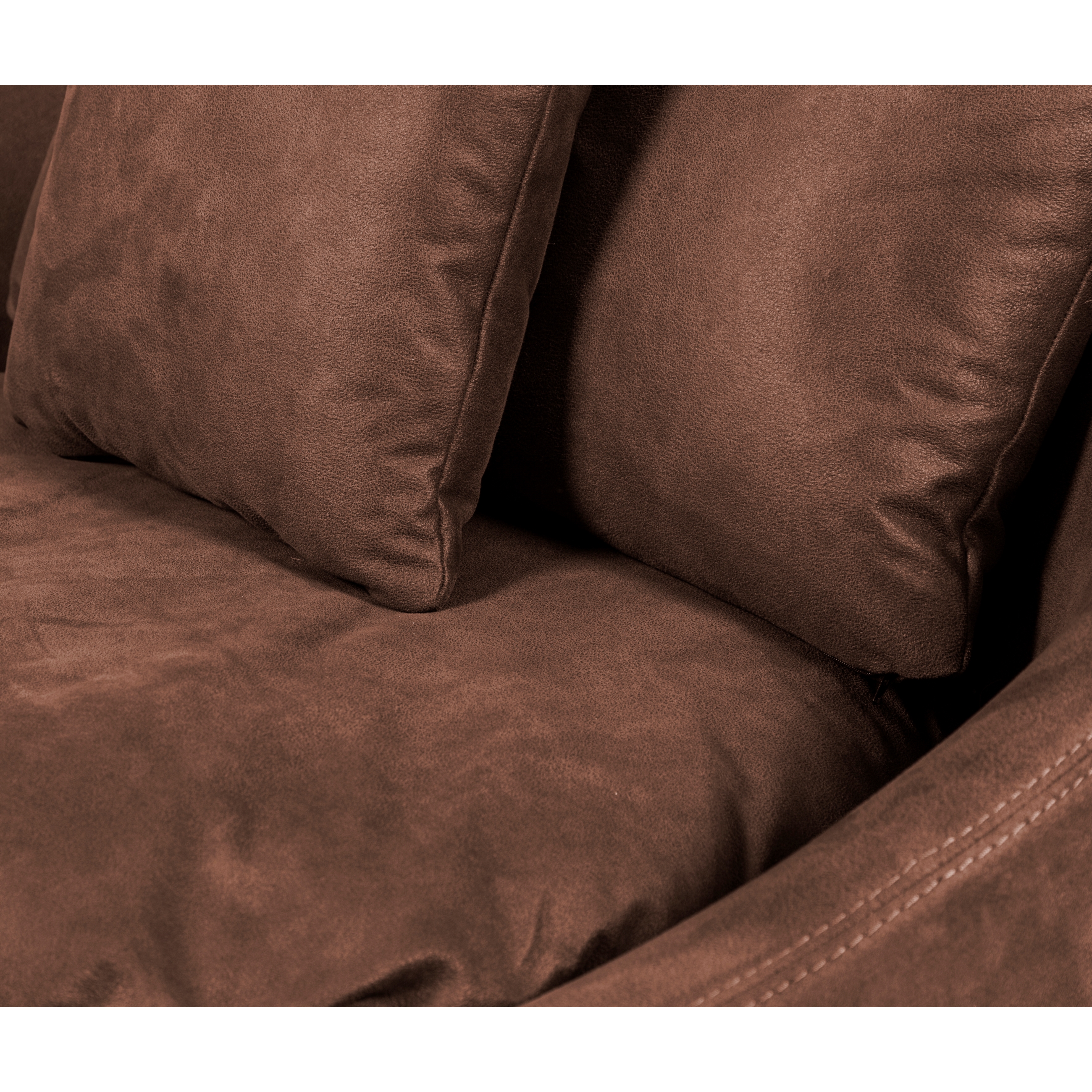 LOVELY KOYU KAHVE NUBUK DÖNER KOLTUK