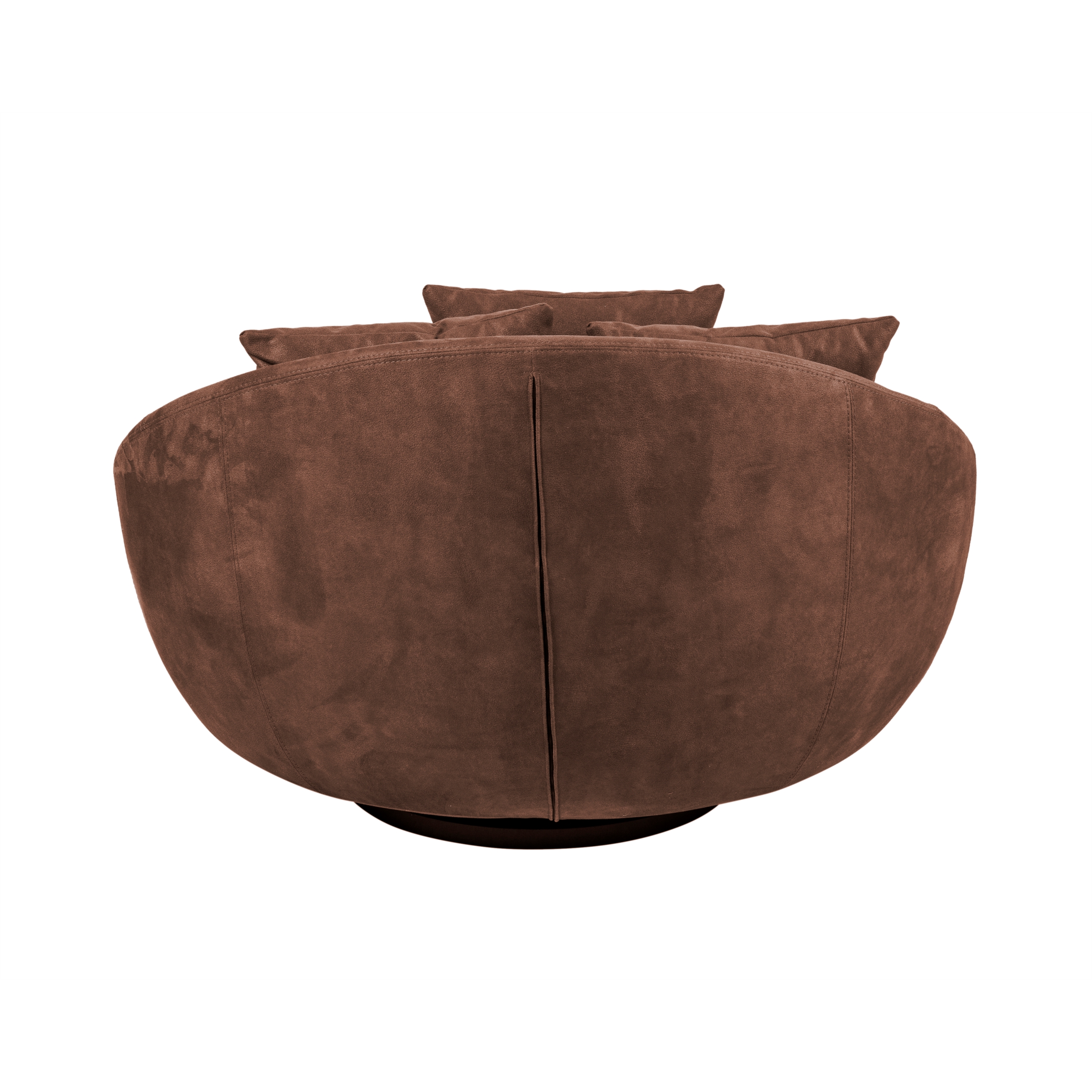 LOVELY KOYU KAHVE NUBUK DÖNER KOLTUK