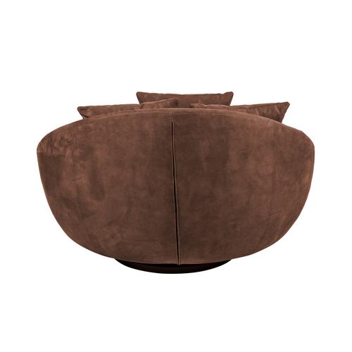  LOVELY KOYU KAHVE NUBUK DÖNER KOLTUK