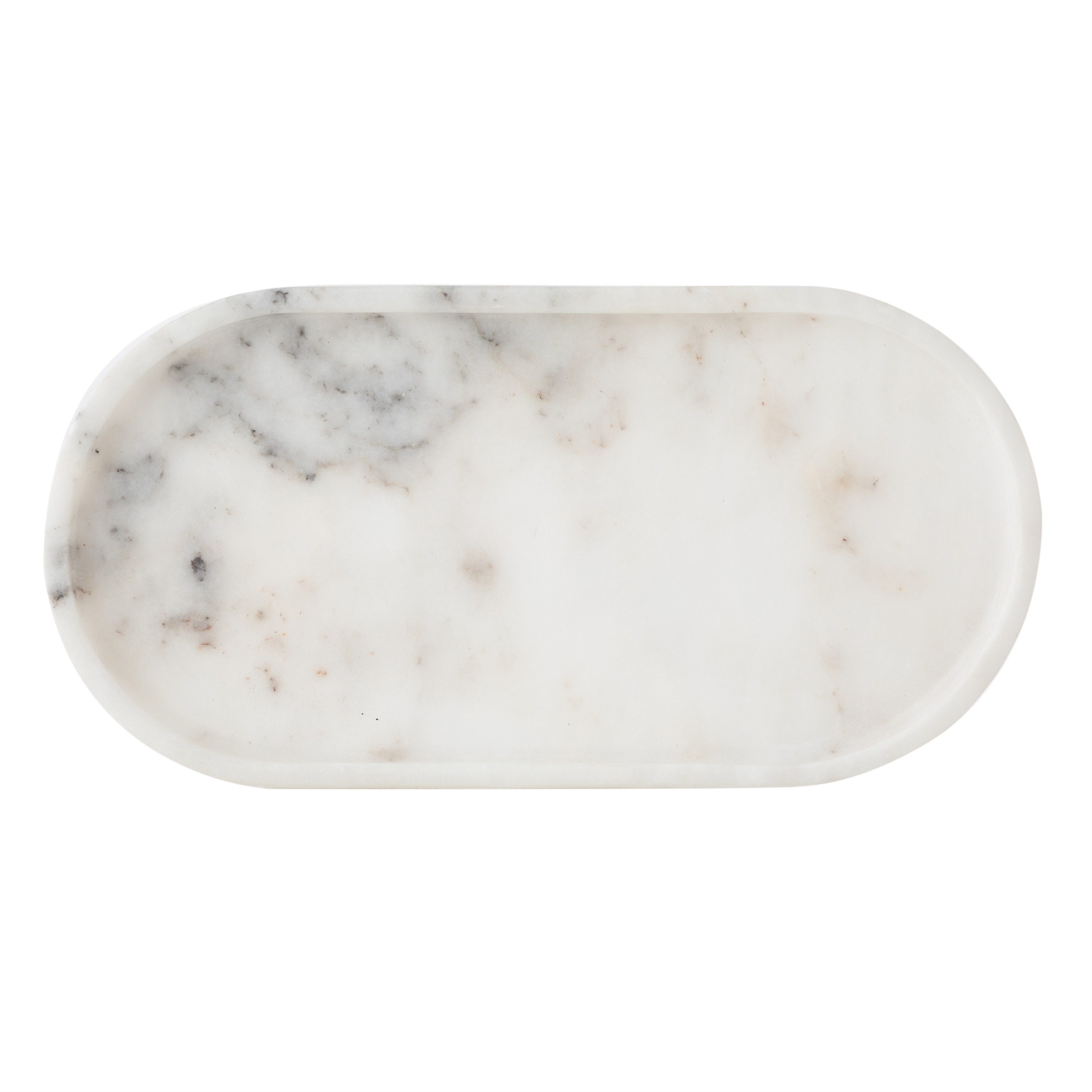 MARBLE BEYAZ ELIPS BANYO TEPSİSİ