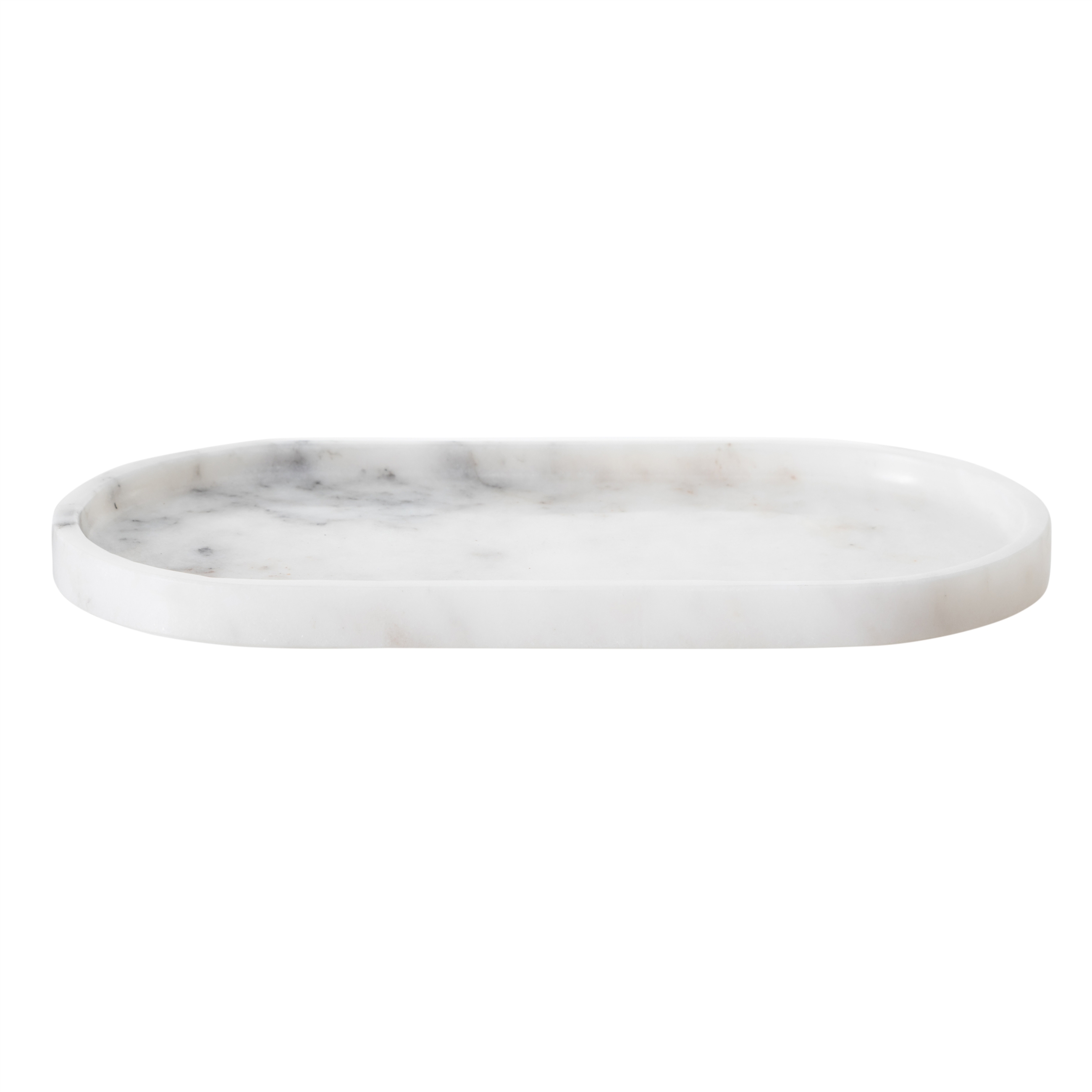 MARBLE BEYAZ ELIPS BANYO TEPSİSİ