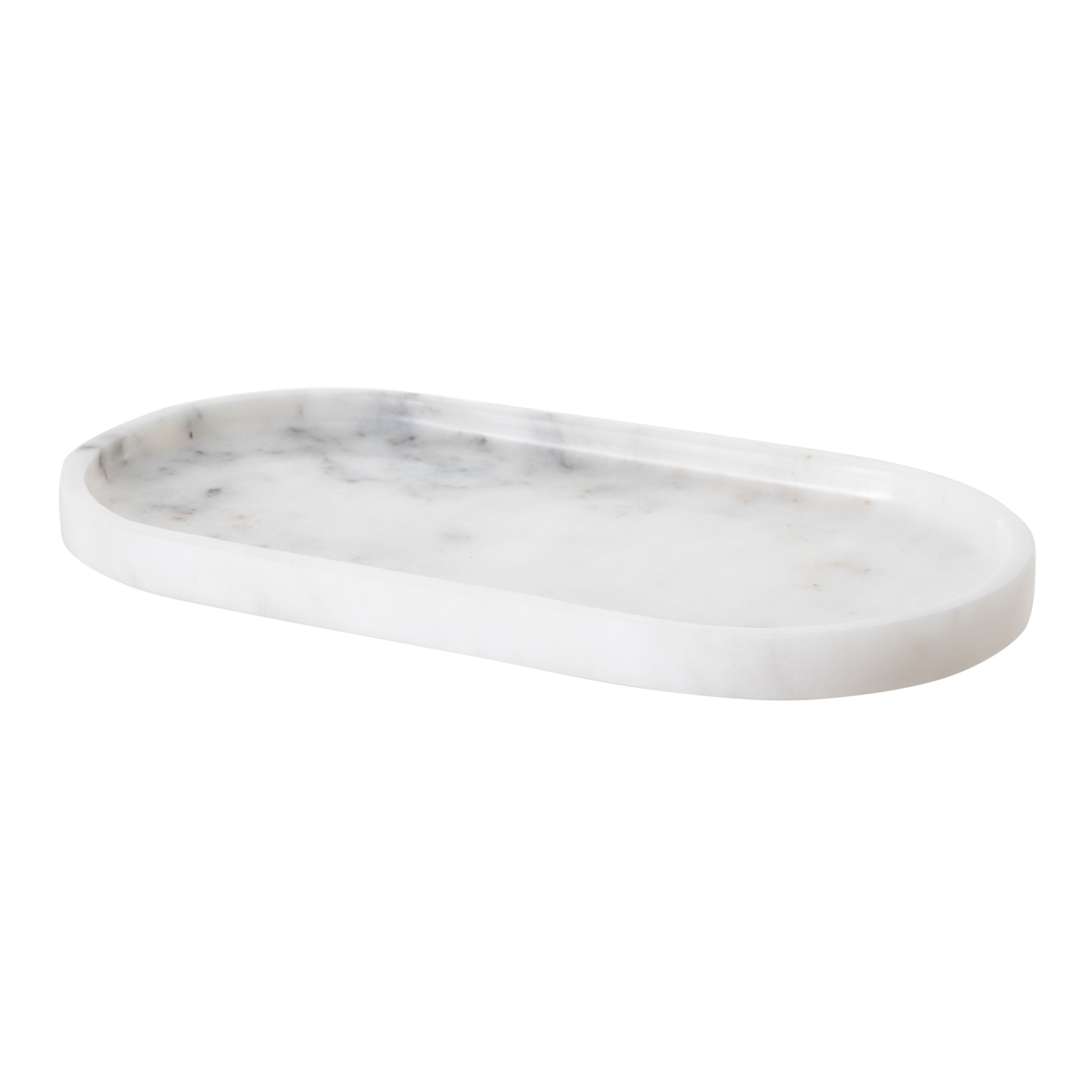 MARBLE BEYAZ ELIPS BANYO TEPSİSİ