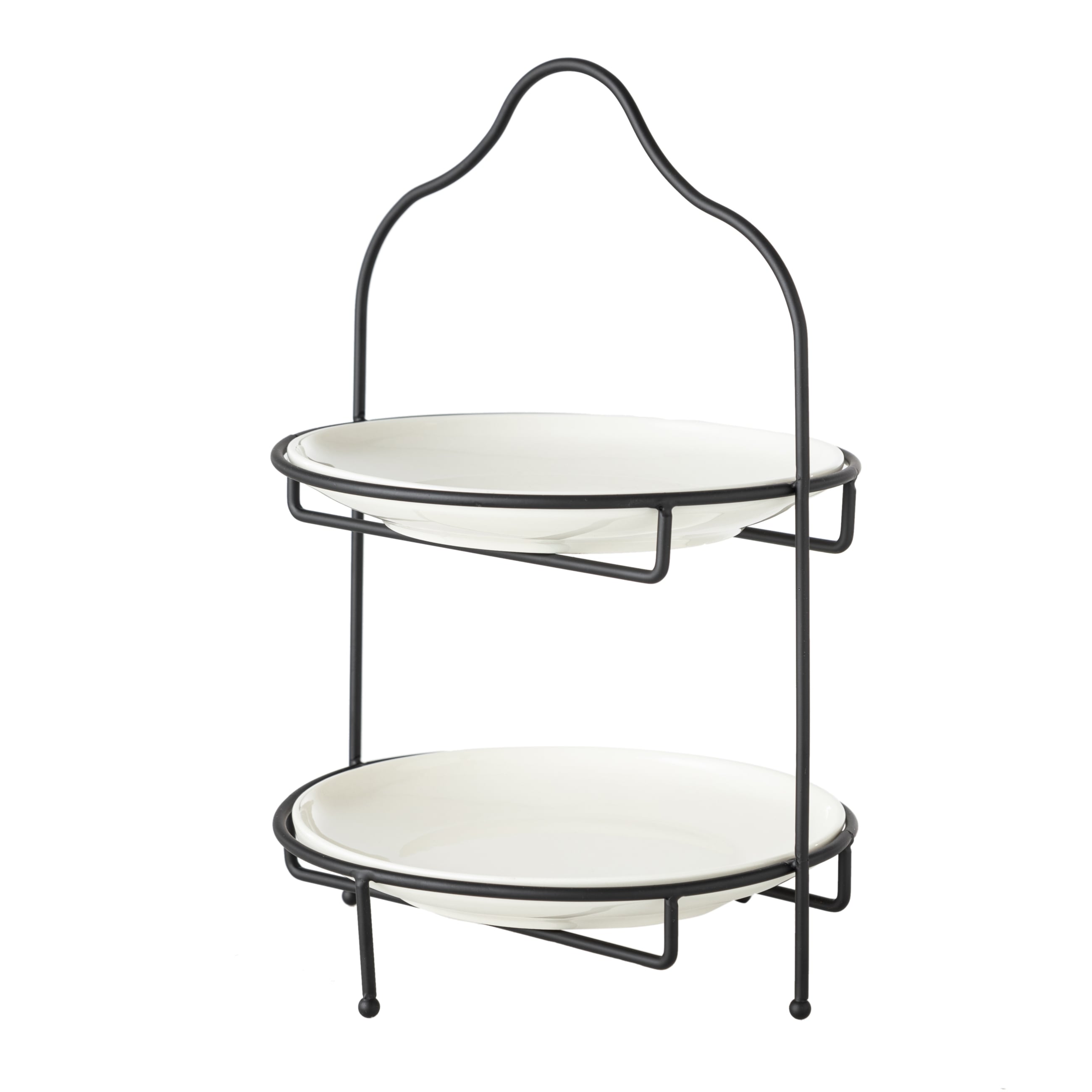 GURME İKİ KATLI SUNUM 22CM - SİYAH