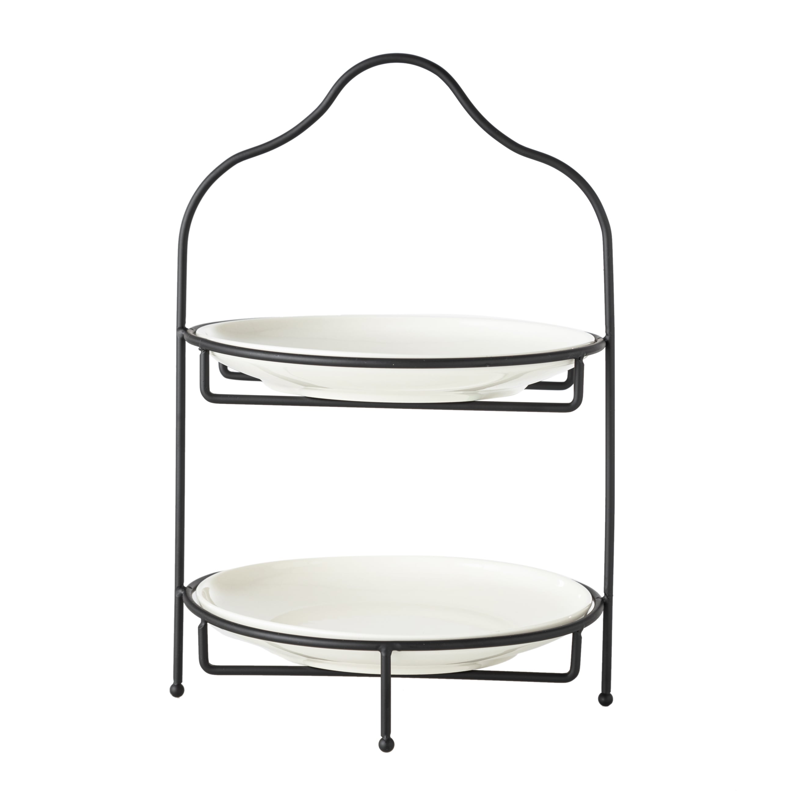 GURME İKİ KATLI SUNUM 22CM - SİYAH