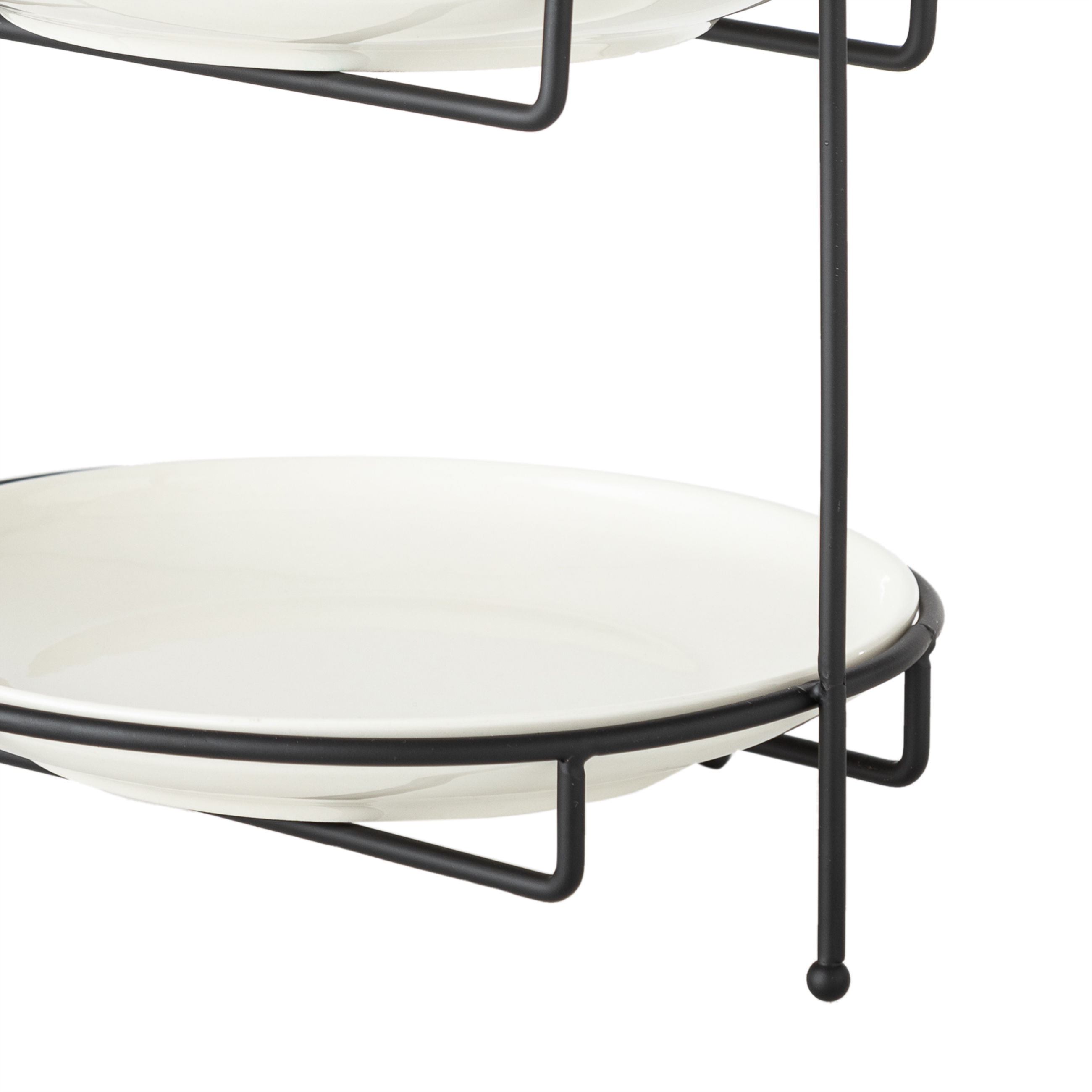 GURME İKİ KATLI SUNUM 22CM - SİYAH