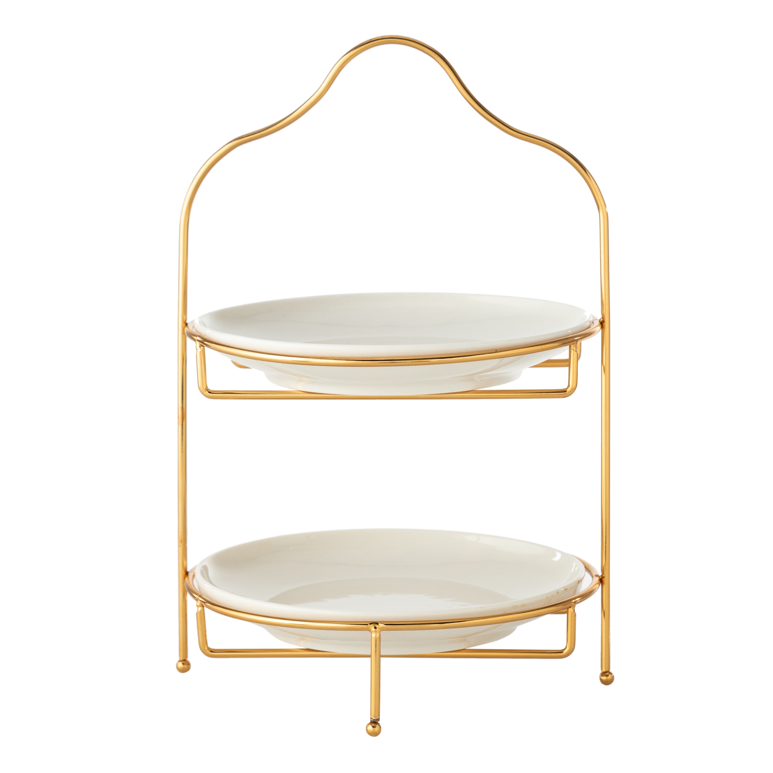 GURME İKİ KATLI SUNUM 22CM - GOLD