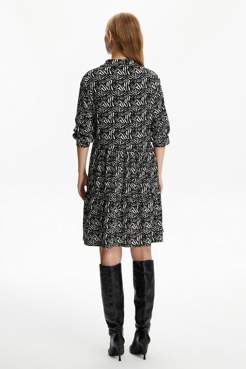  DESENLİ MİNİ KLOŞ ELBİSE