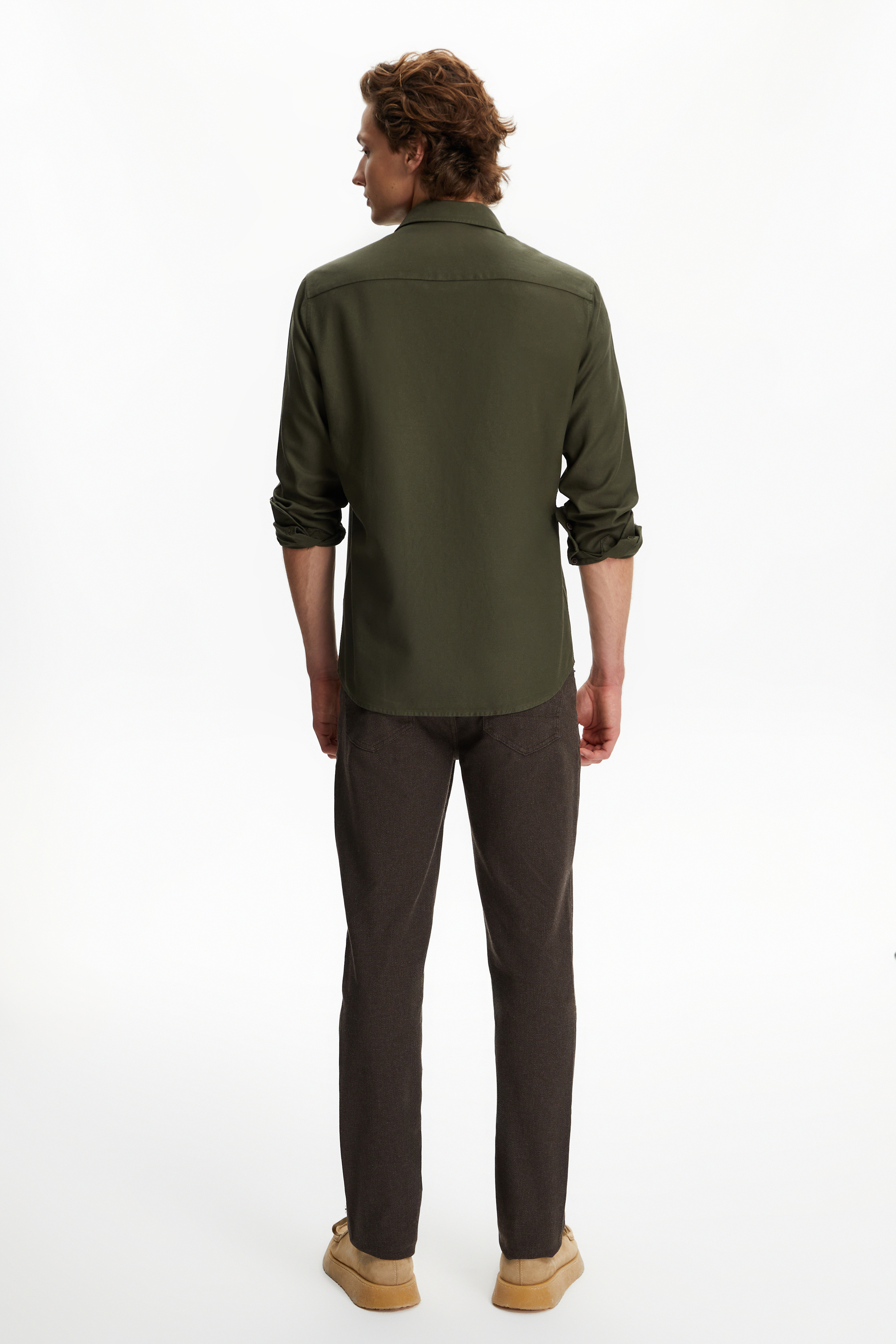 VİSKOZ KARIŞIMLI REGULAR FIT GÖMLEK