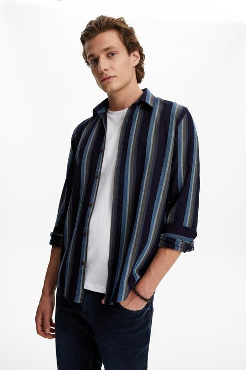  ÇİZGİLİ REGULAR FIT GÖMLEK