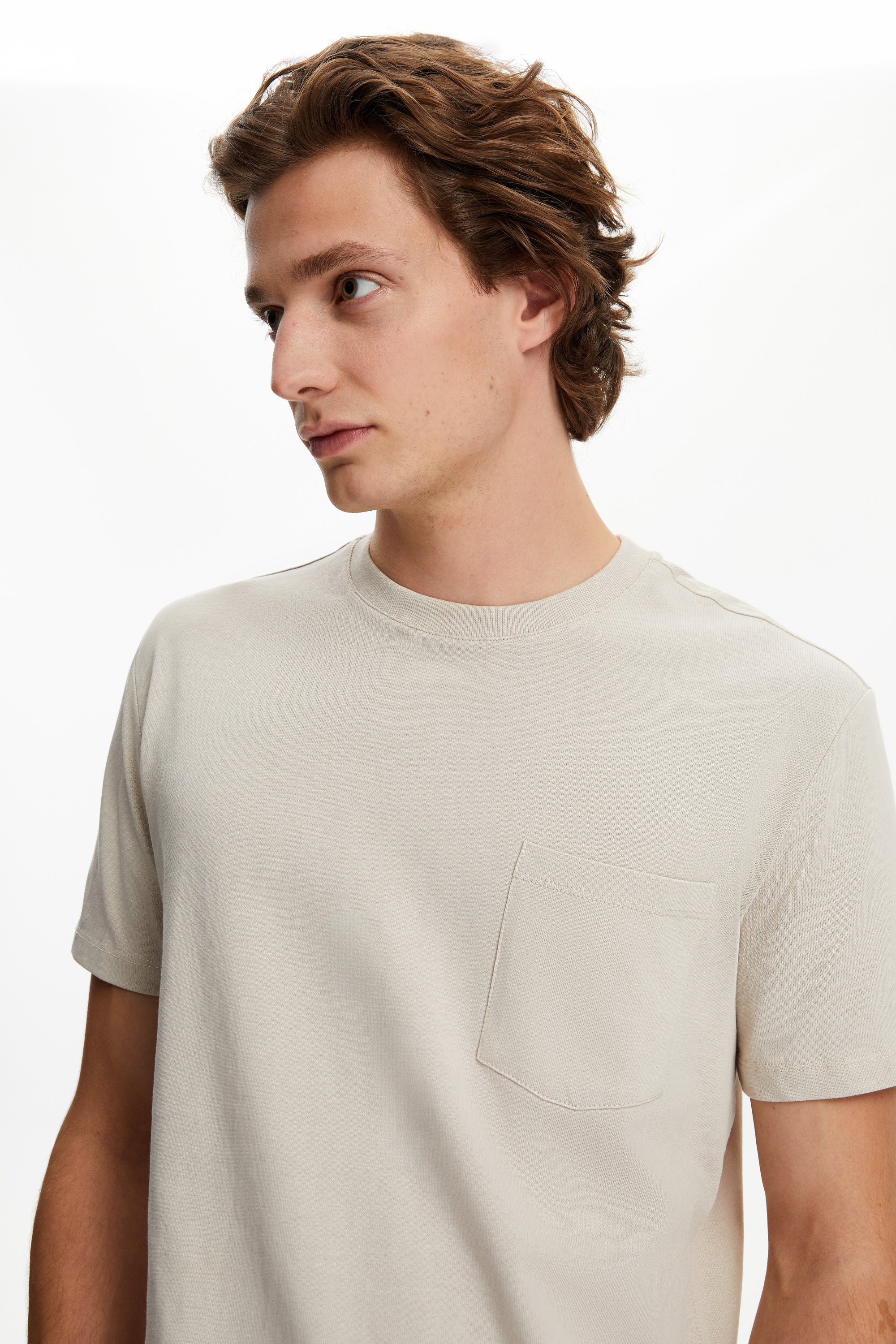 BİSİKLET YAKA KISA KOLLU T-SHIRT