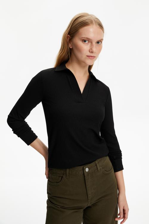 POLO YAKA UZUN KOLLU T-SHIRT