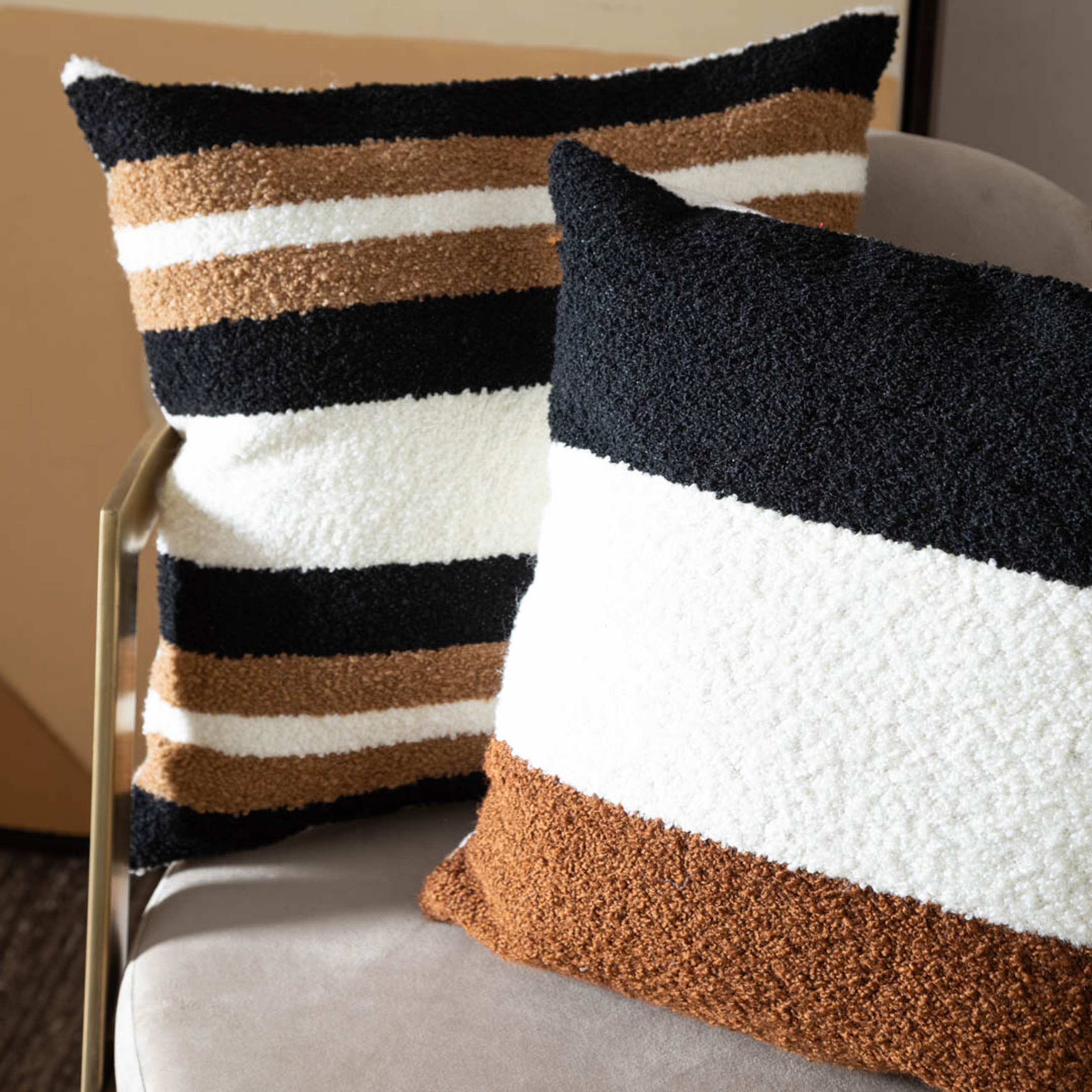 ANN BOLD KIRLENT KAHVE SİYAH 45X45