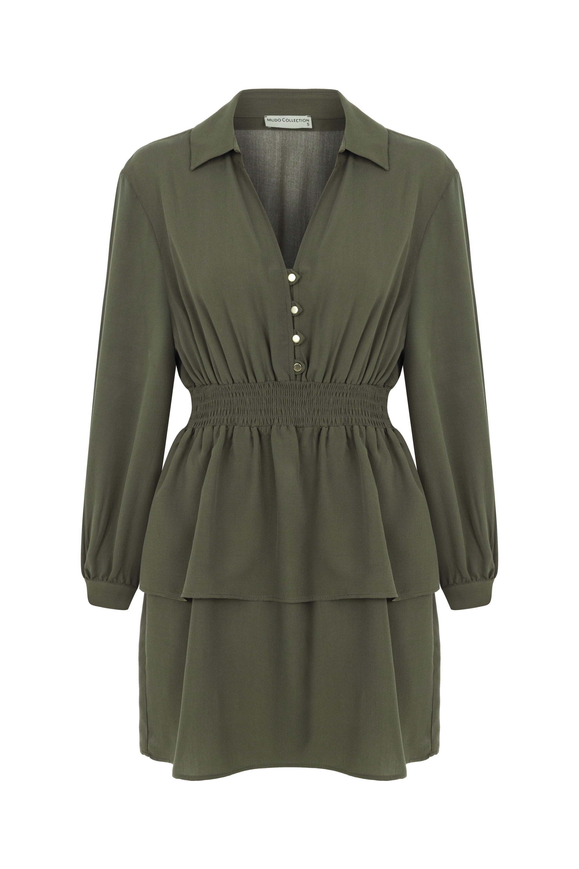 LİYOSEL KARIŞIMLI MİNİ KLOŞ ELBİSE