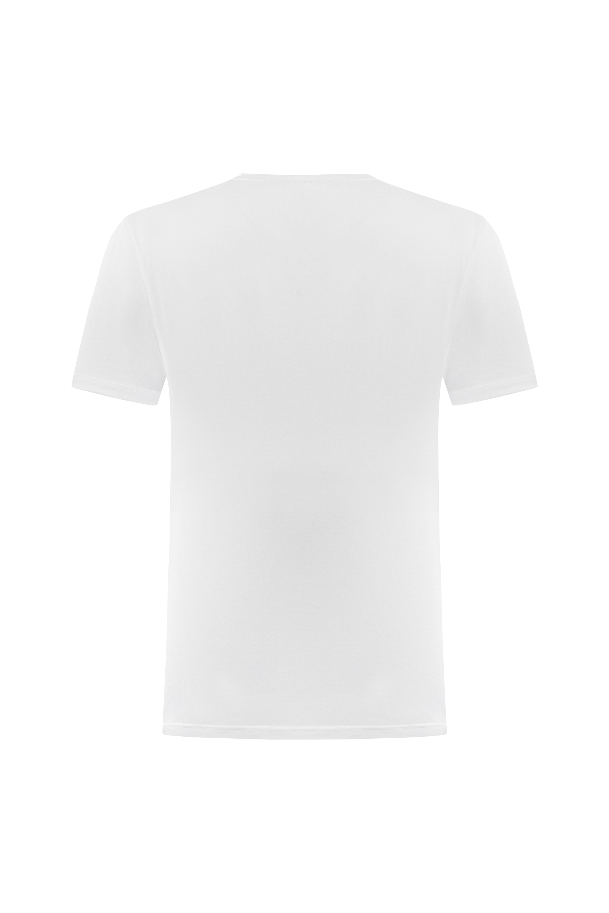 V YAKA KISA KOLLU T-SHIRT