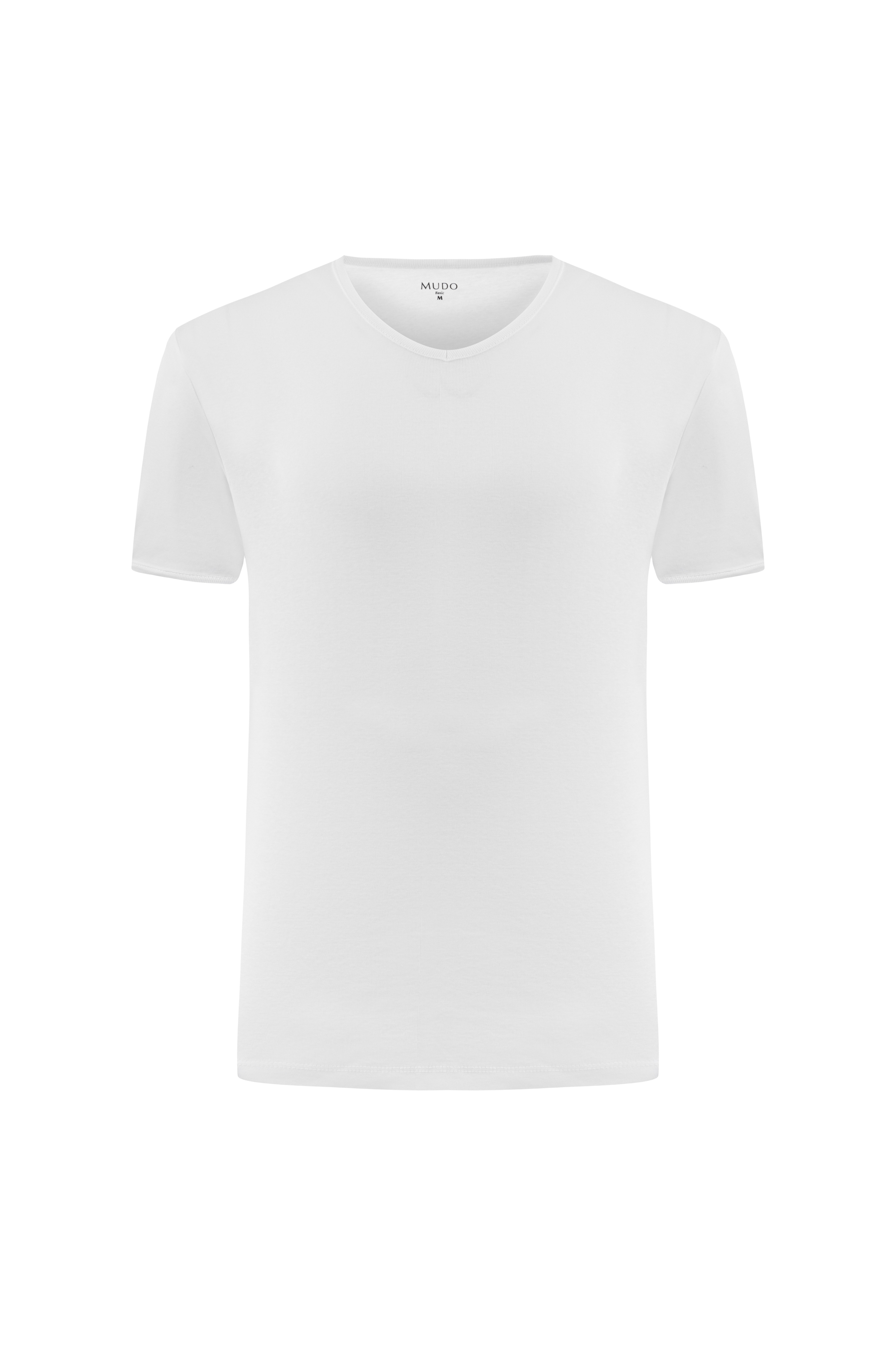 V YAKA KISA KOLLU T-SHIRT