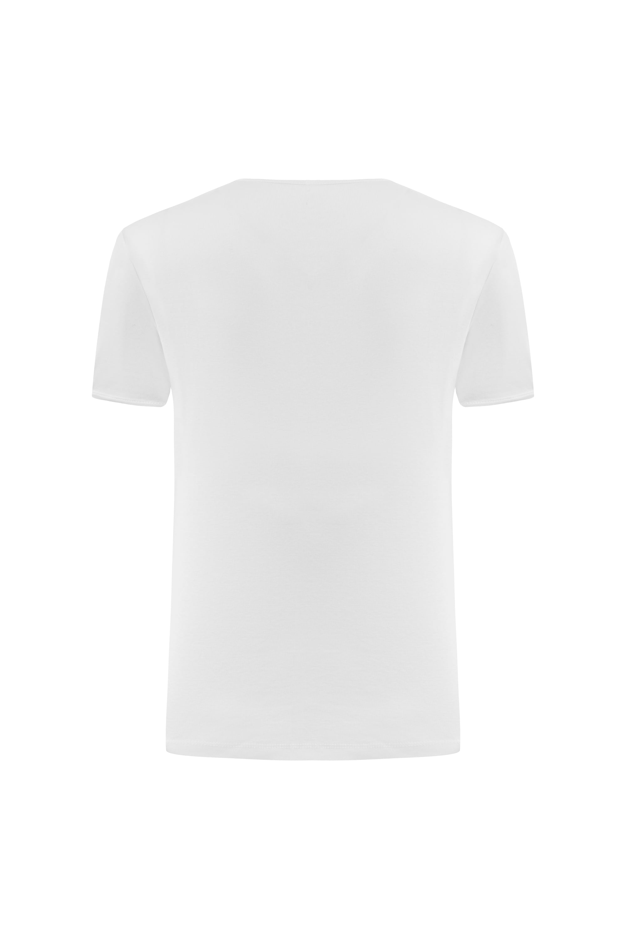 V YAKA KISA KOLLU T-SHIRT