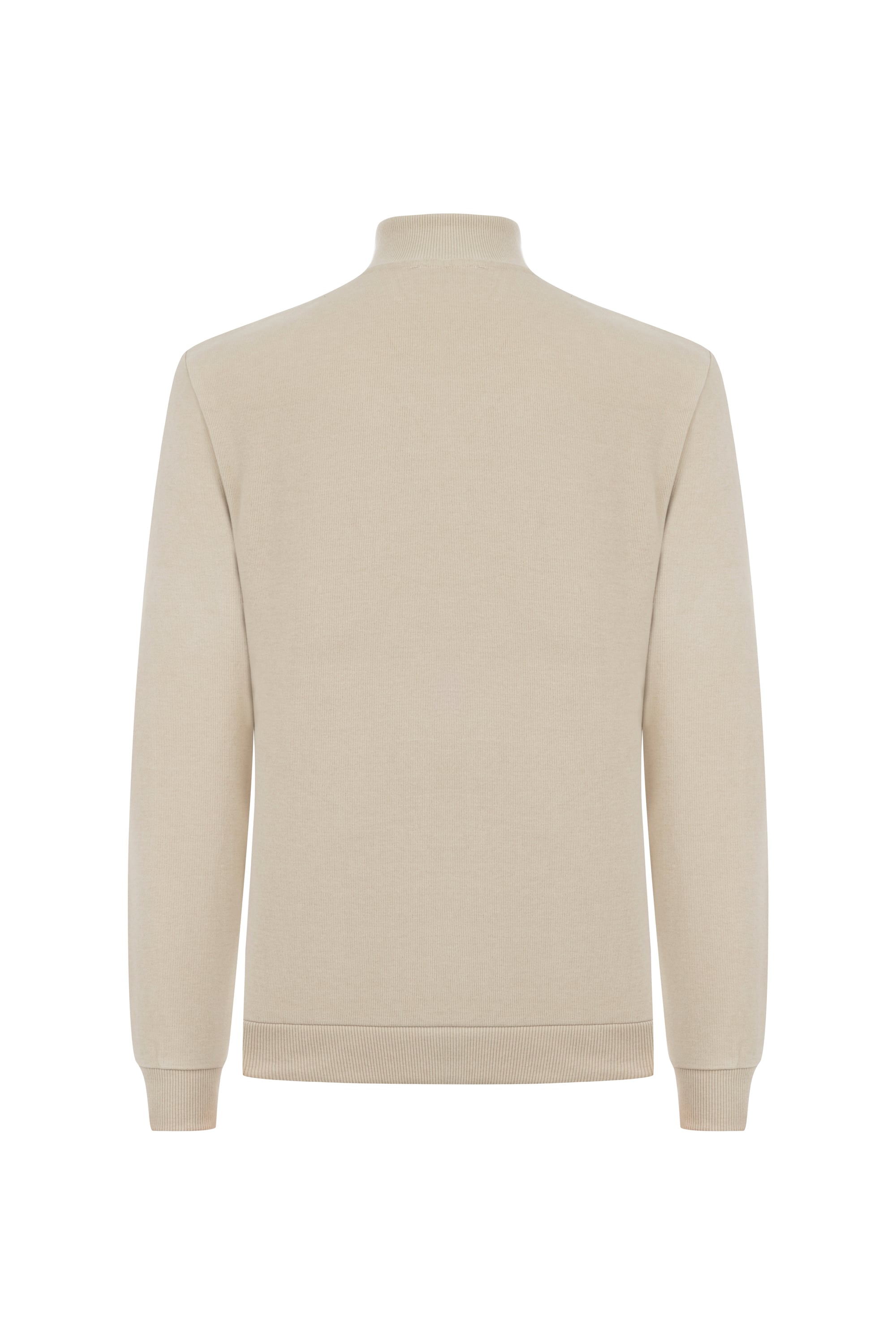 DÜĞMELİ DİK YAKA SWEATSHIRT