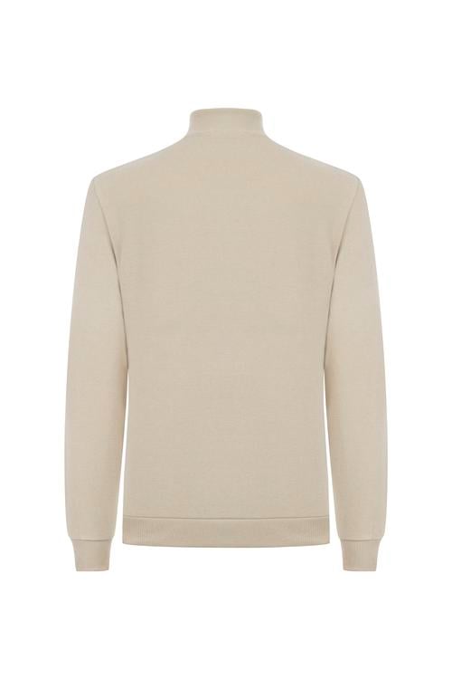  DÜĞMELİ DİK YAKA SWEATSHIRT