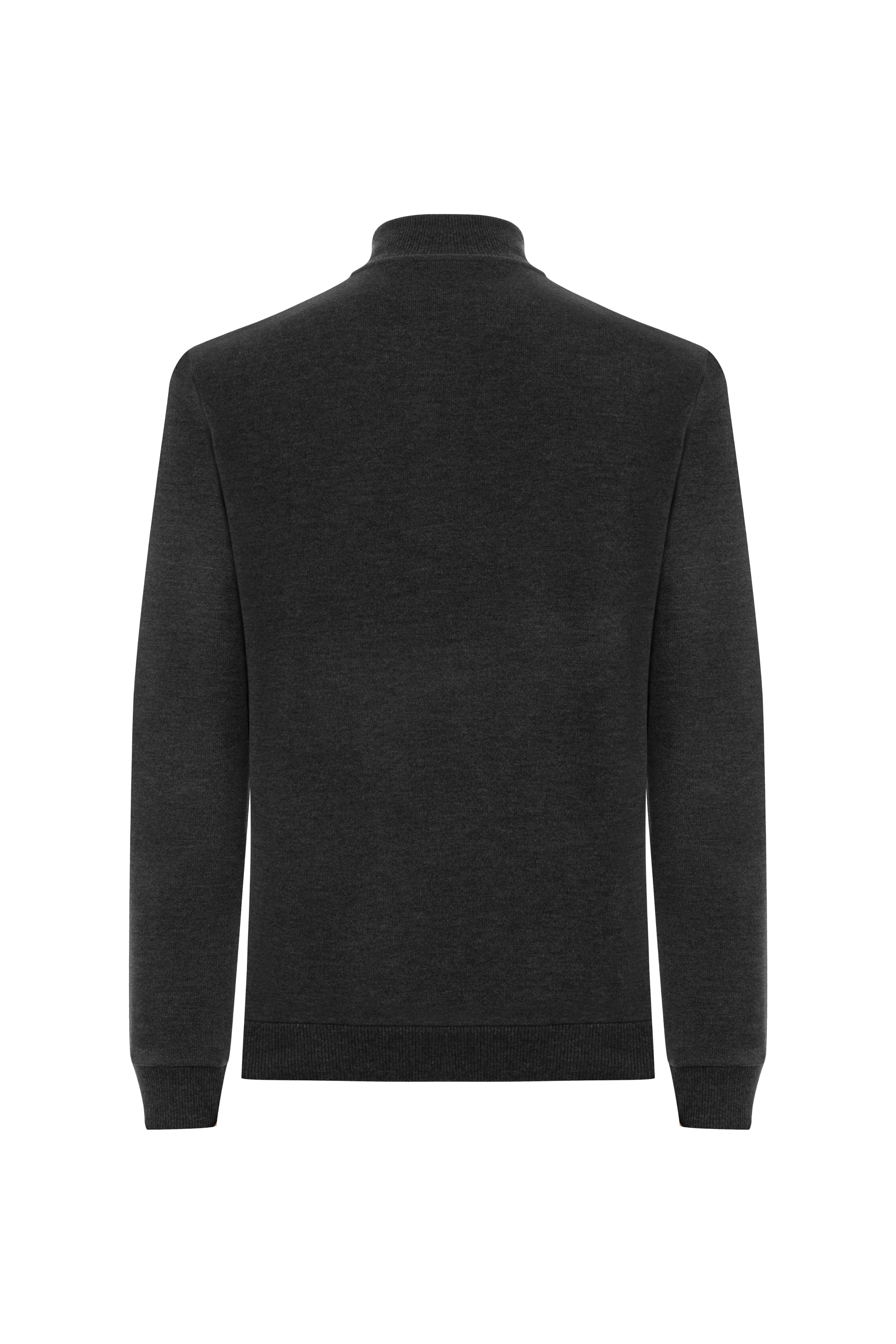 DÜĞMELİ DİK YAKA SWEATSHIRT