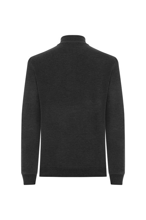  DÜĞMELİ DİK YAKA SWEATSHIRT